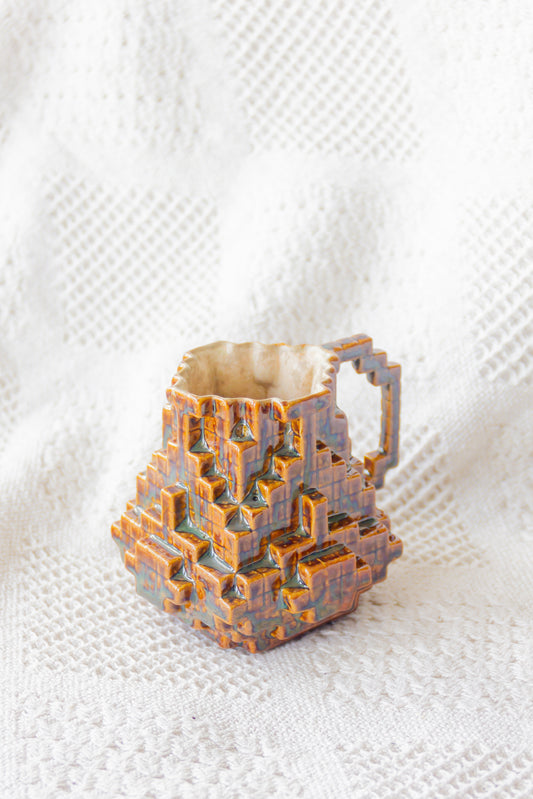 Kubek ceramiczny «8-Bit» brązowo-piaskowy
