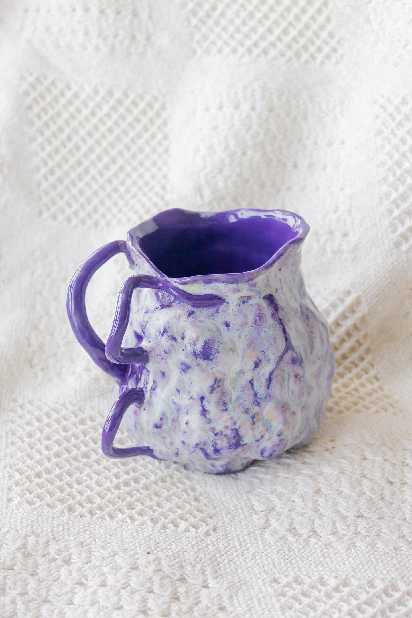 Kubek ceramiczny “Couroupita” szaro-fioletowy