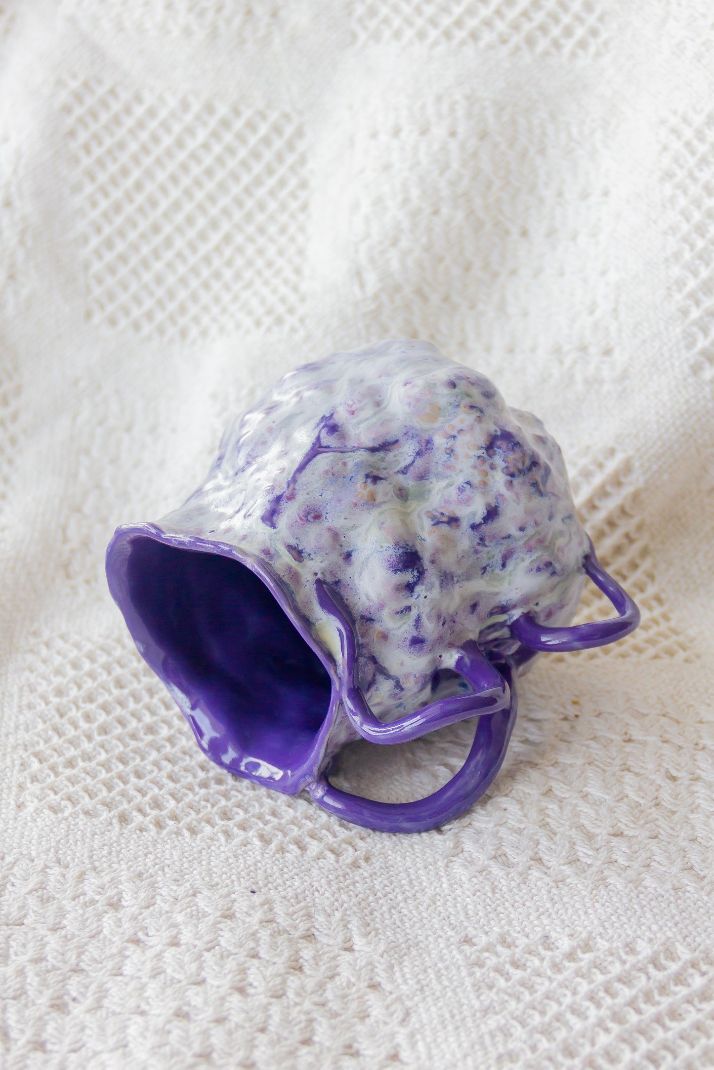 Kubek ceramiczny “Couroupita” szaro-fioletowy