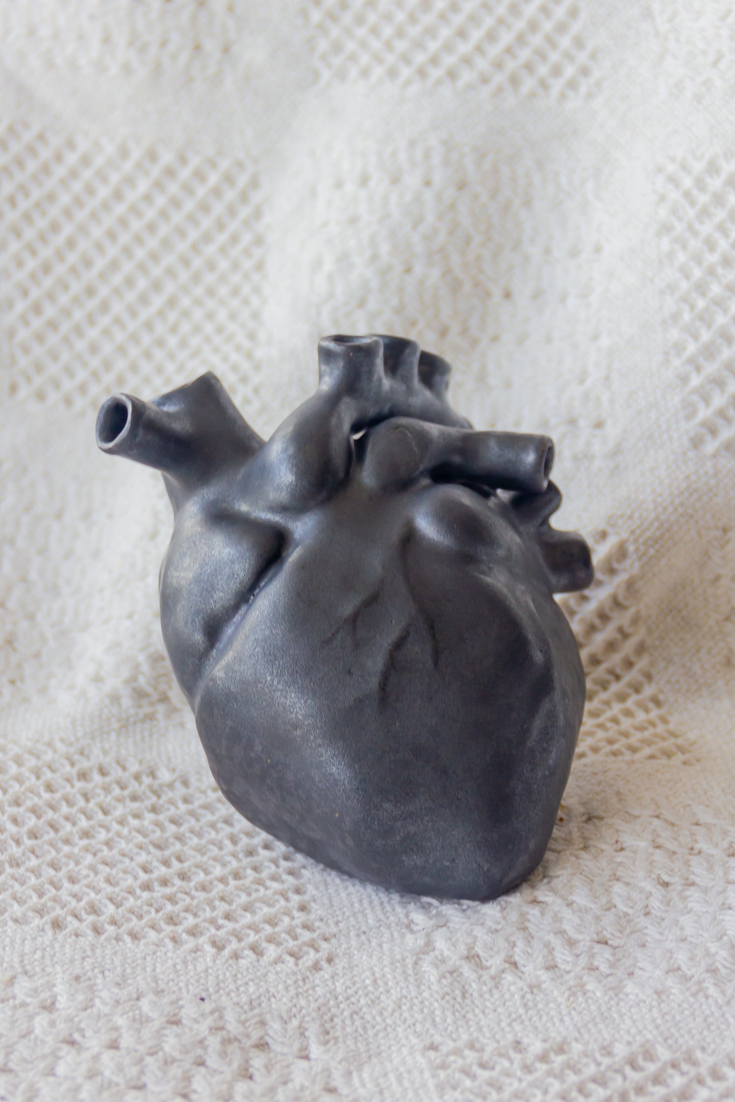 Serce ceramiczne czarne matowe