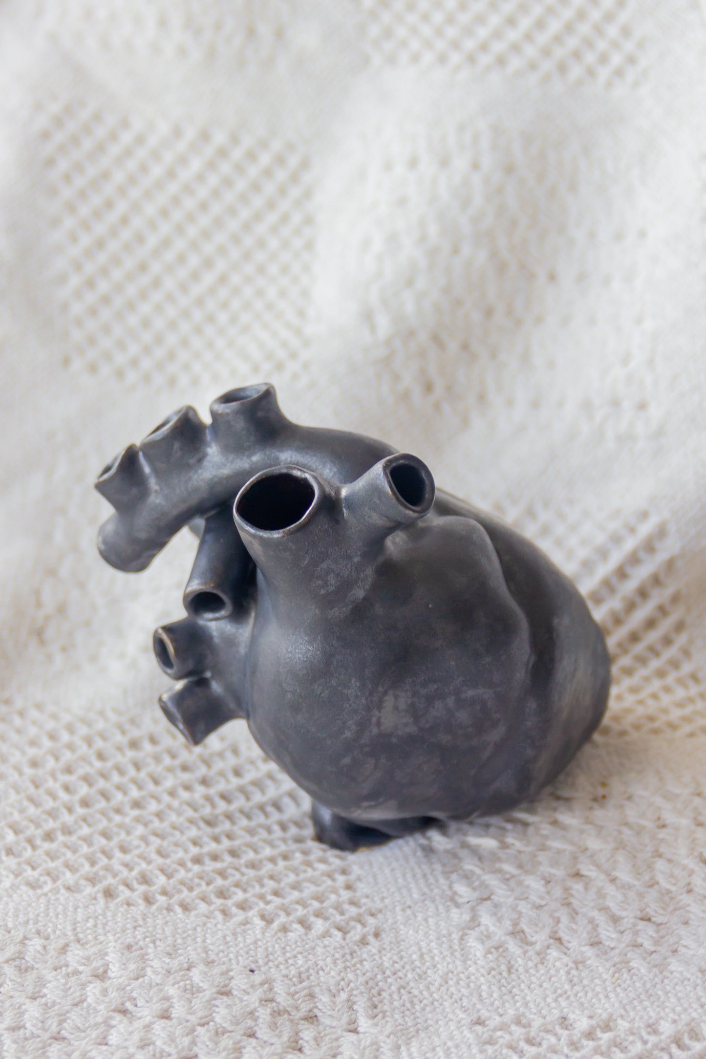 Serce ceramiczne czarne matowe