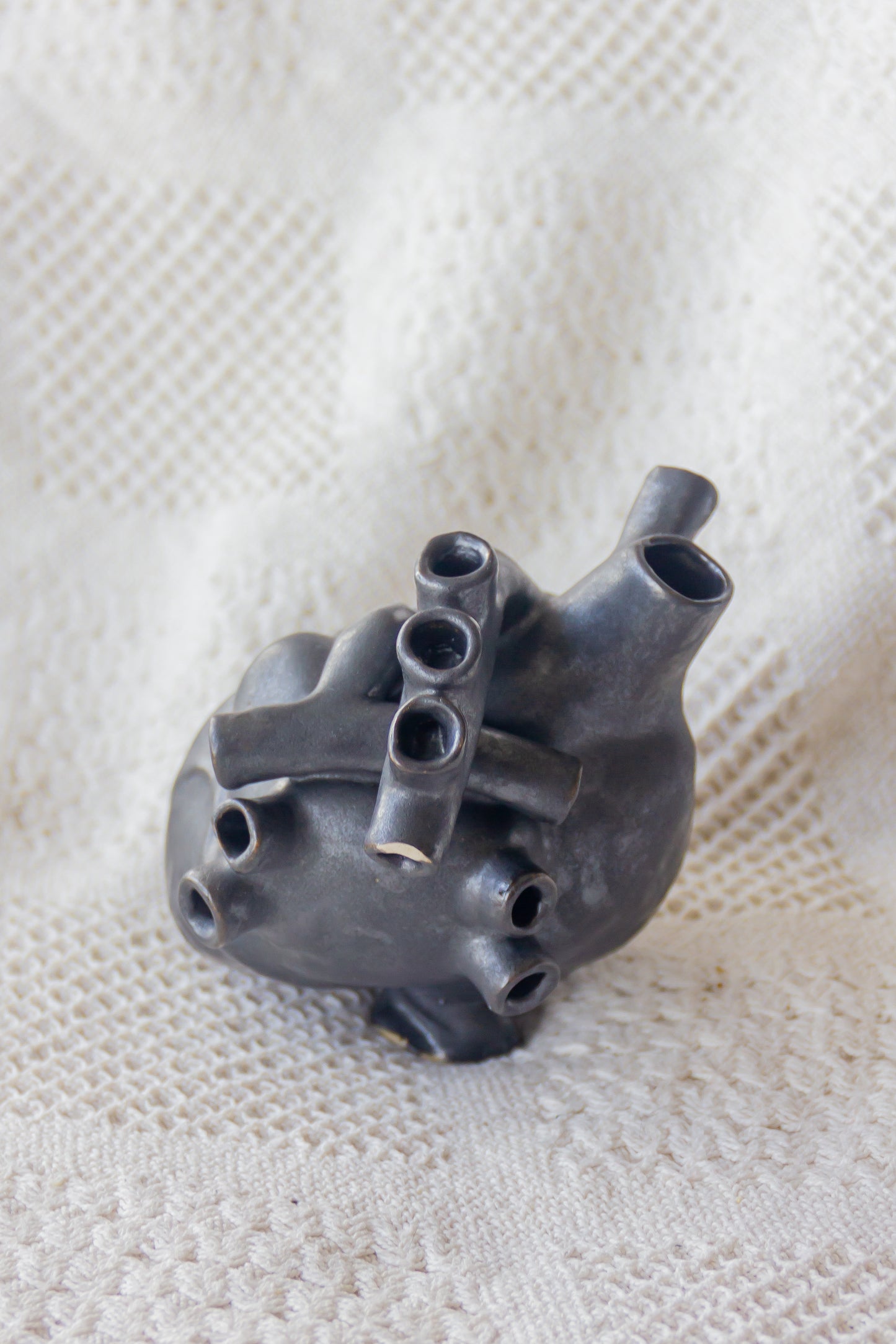 Serce ceramiczne czarne matowe