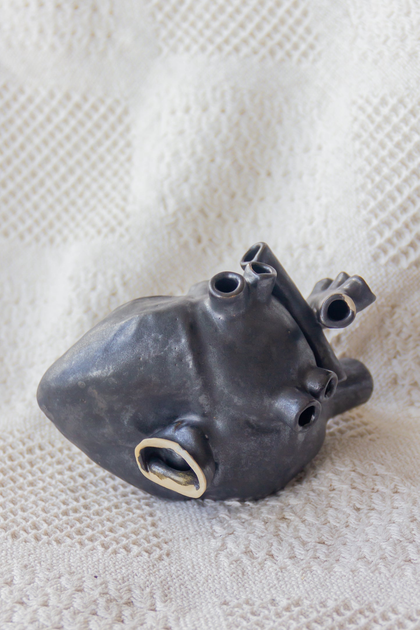 Serce ceramiczne czarne matowe