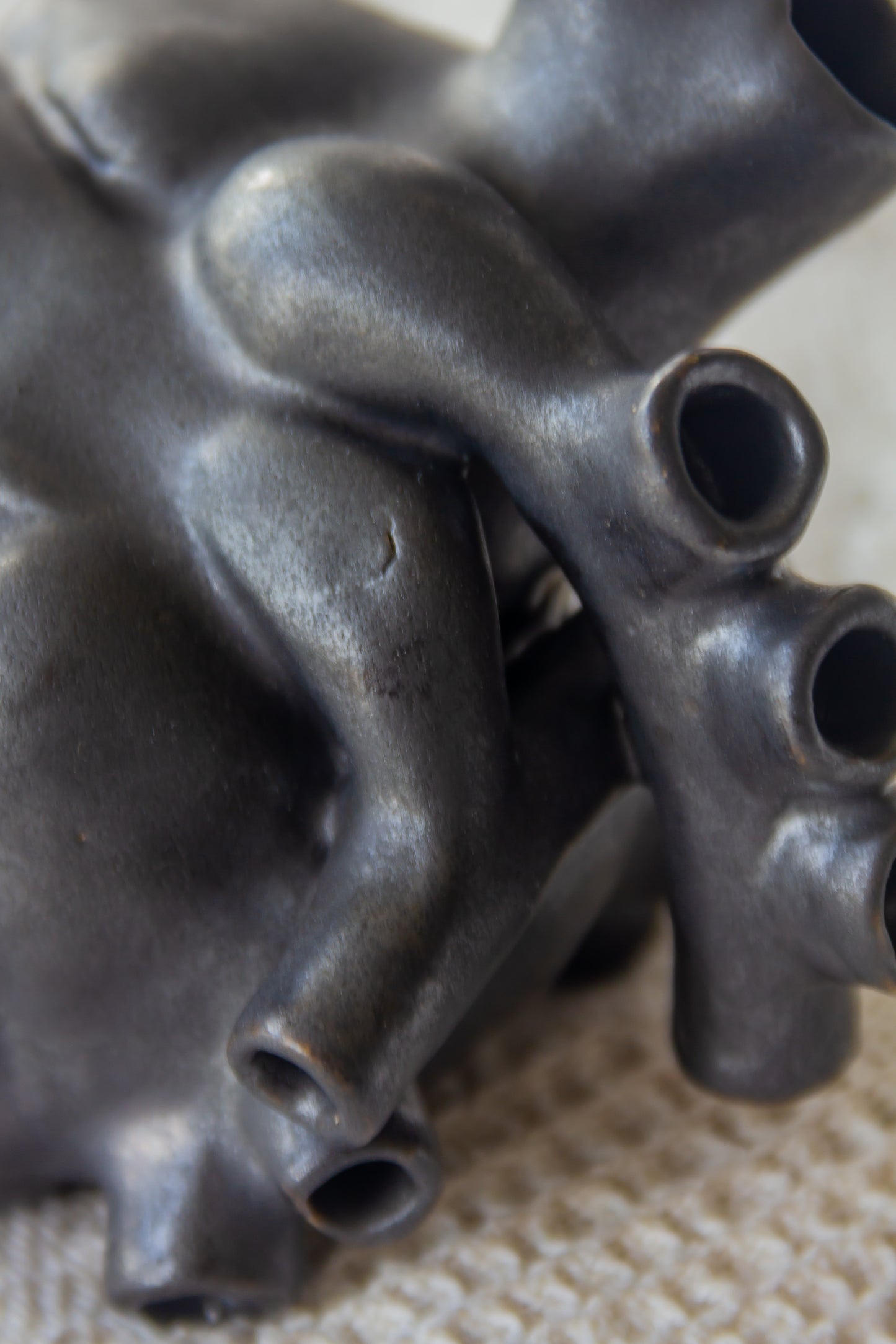 Serce ceramiczne czarne matowe