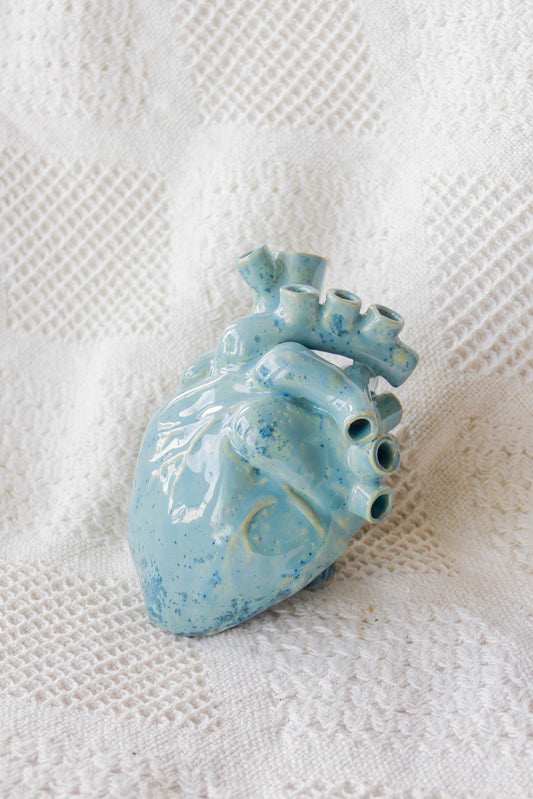 Serce ceramiczne niebieskie