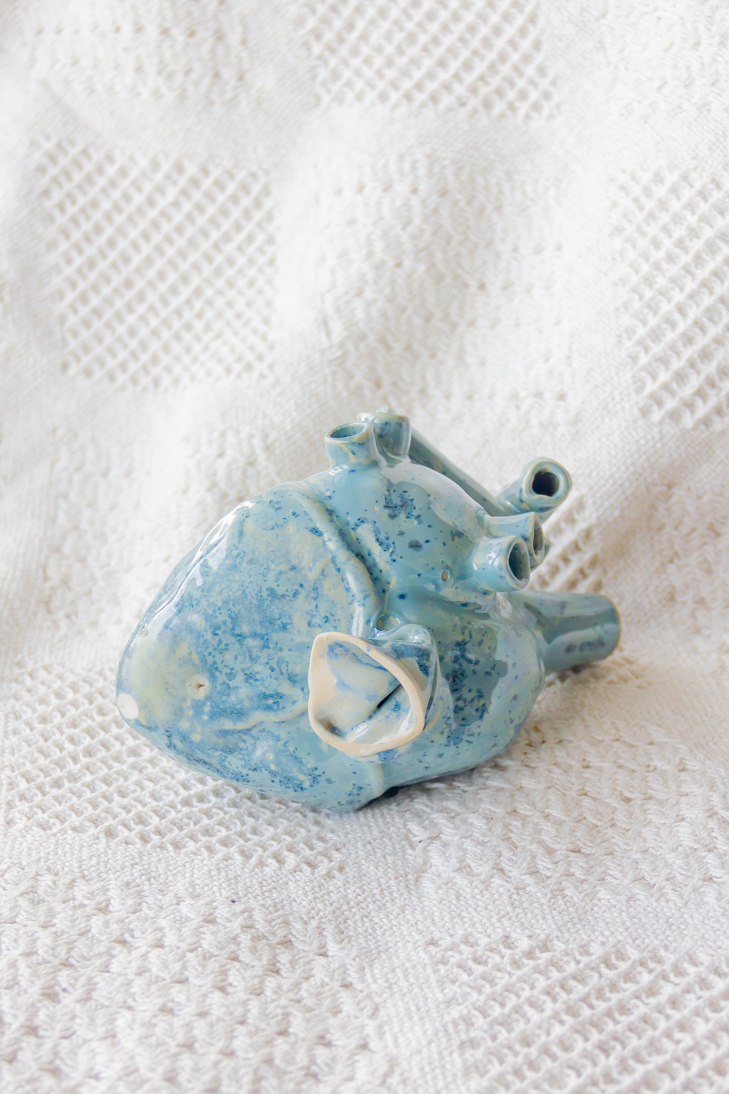 Serce ceramiczne niebieskie