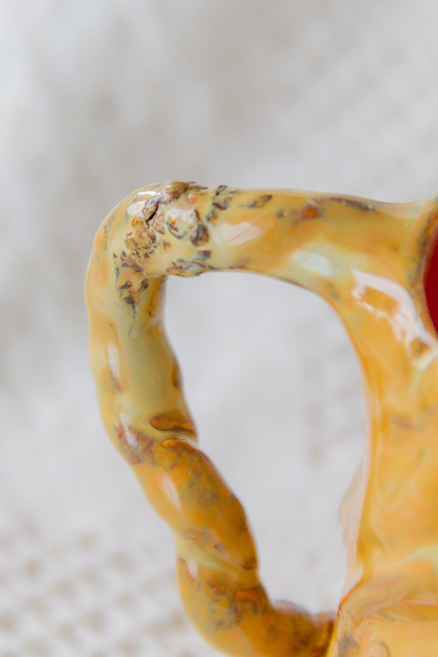 Kubek ceramiczny „Wave” brązowo-różowy