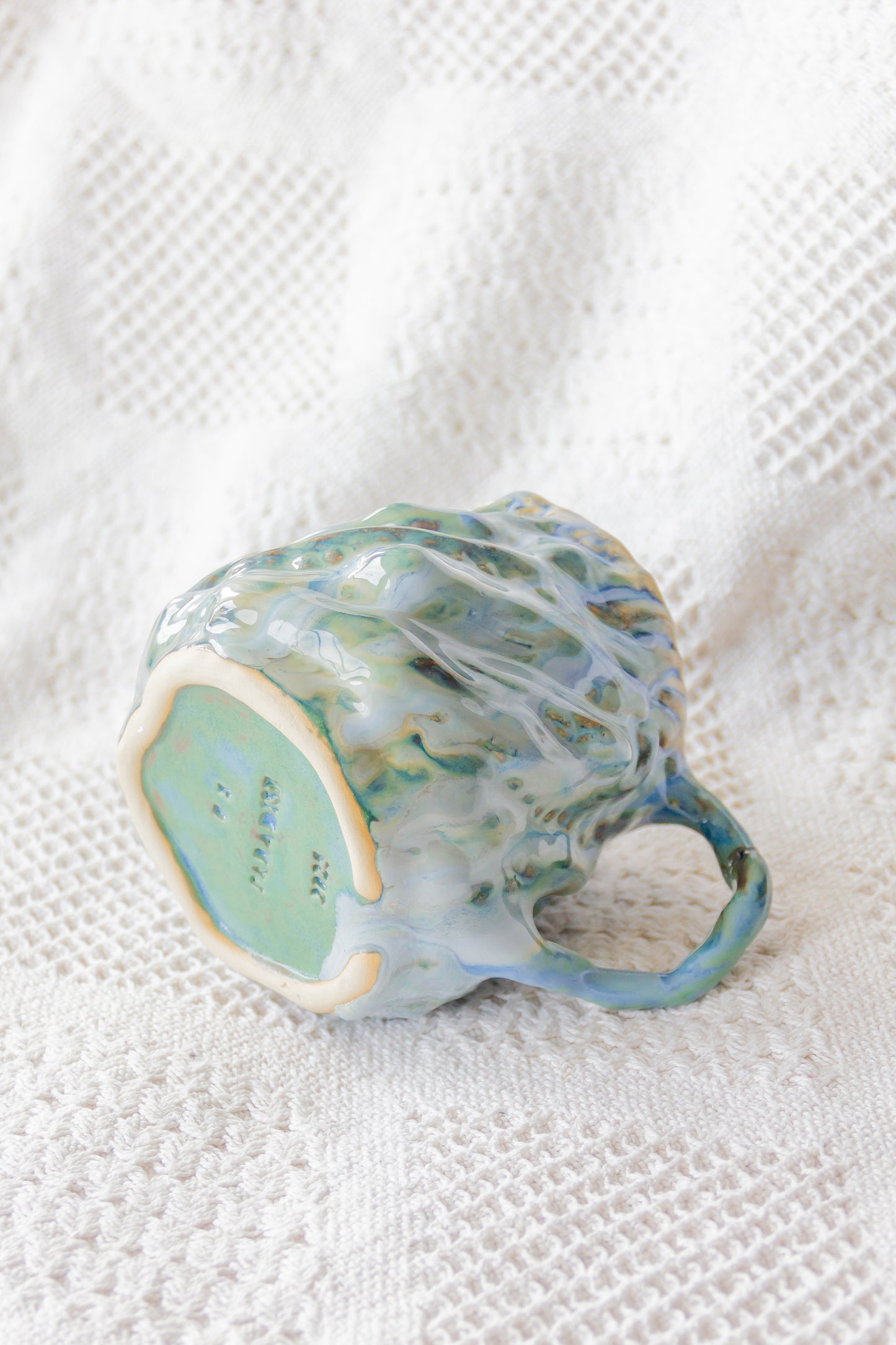 Kubek ceramiczny „Wave” niebiesko-zielony