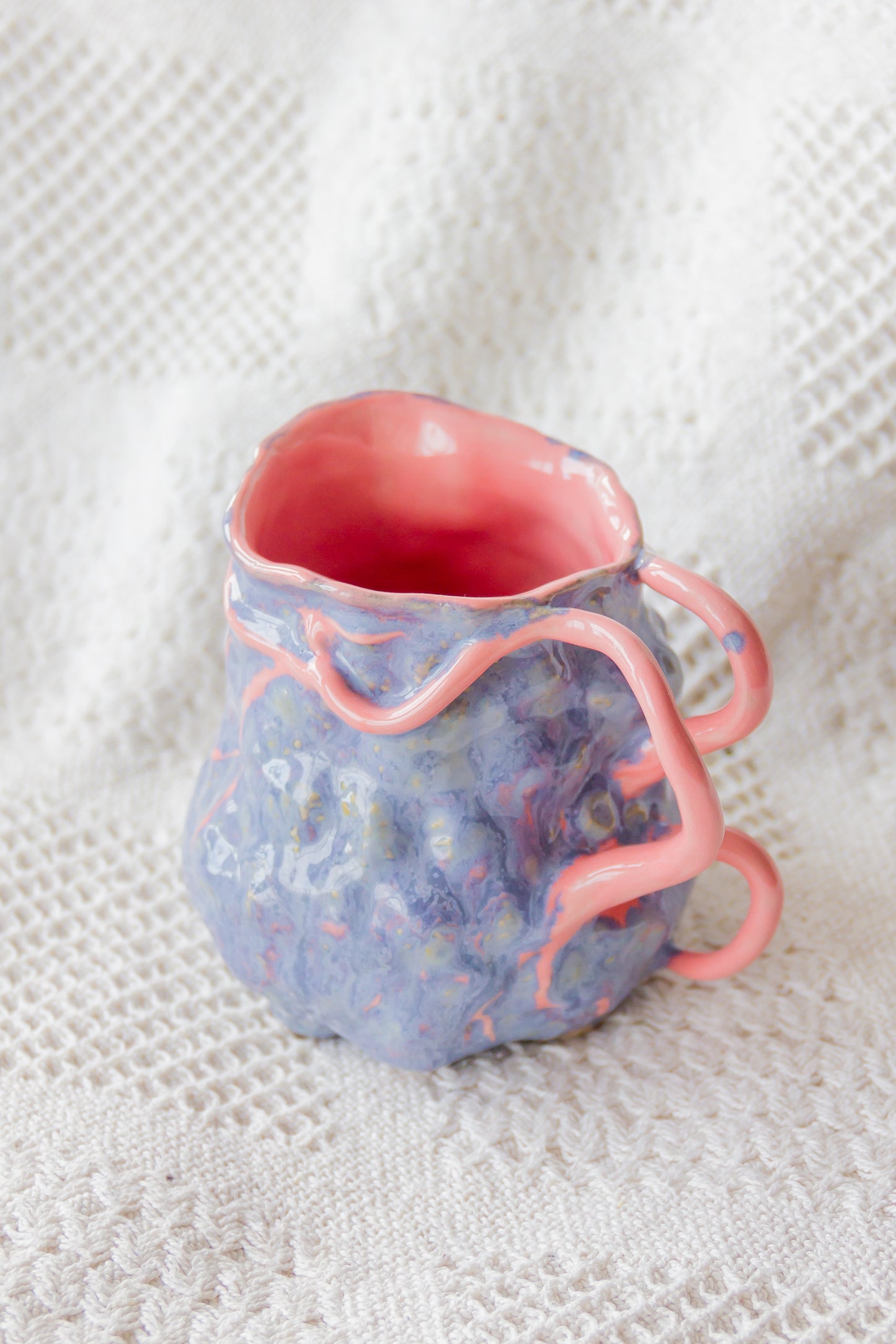 Kubek ceramiczny “Couroupita” różowo-fioletowy