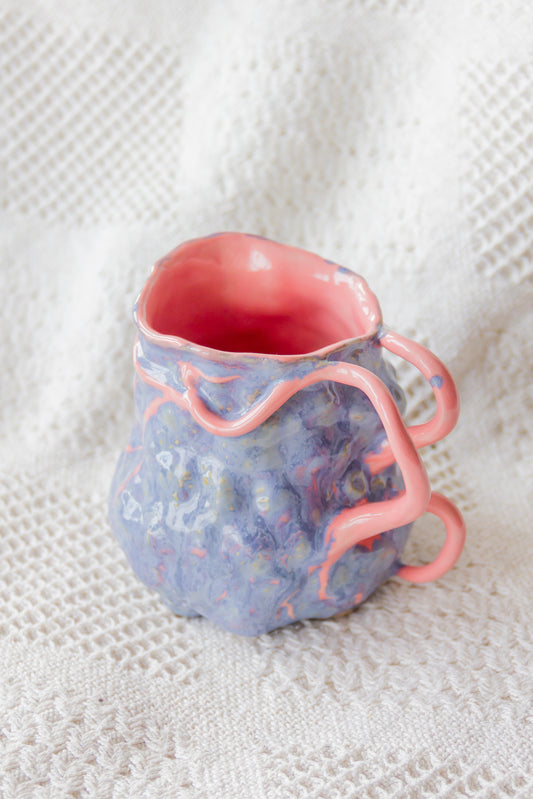 Kubek ceramiczny “Couroupita” różowo-fioletowy