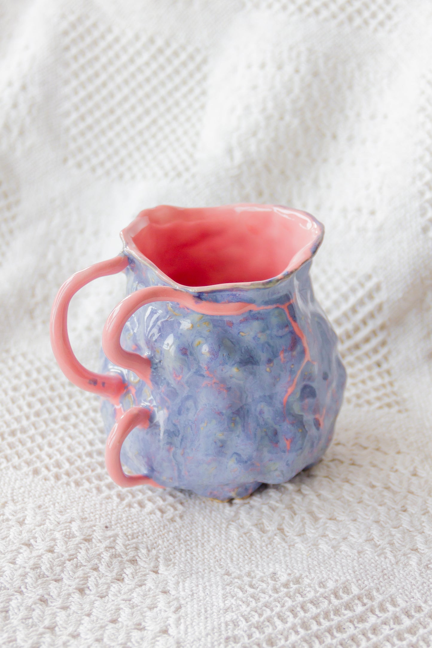 Kubek ceramiczny “Couroupita” różowo-fioletowy