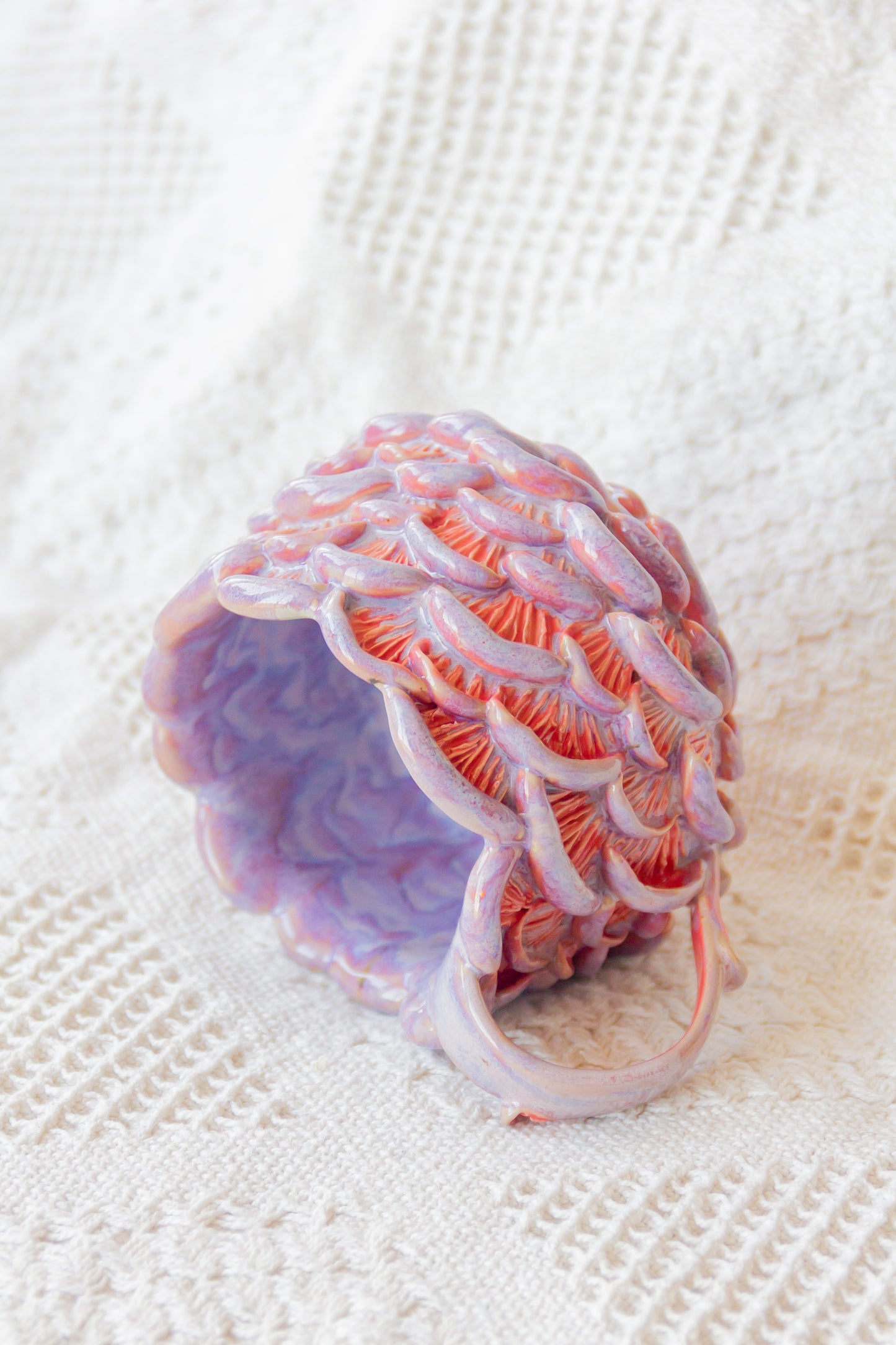 Mug en céramique « Champignons » marron et beige