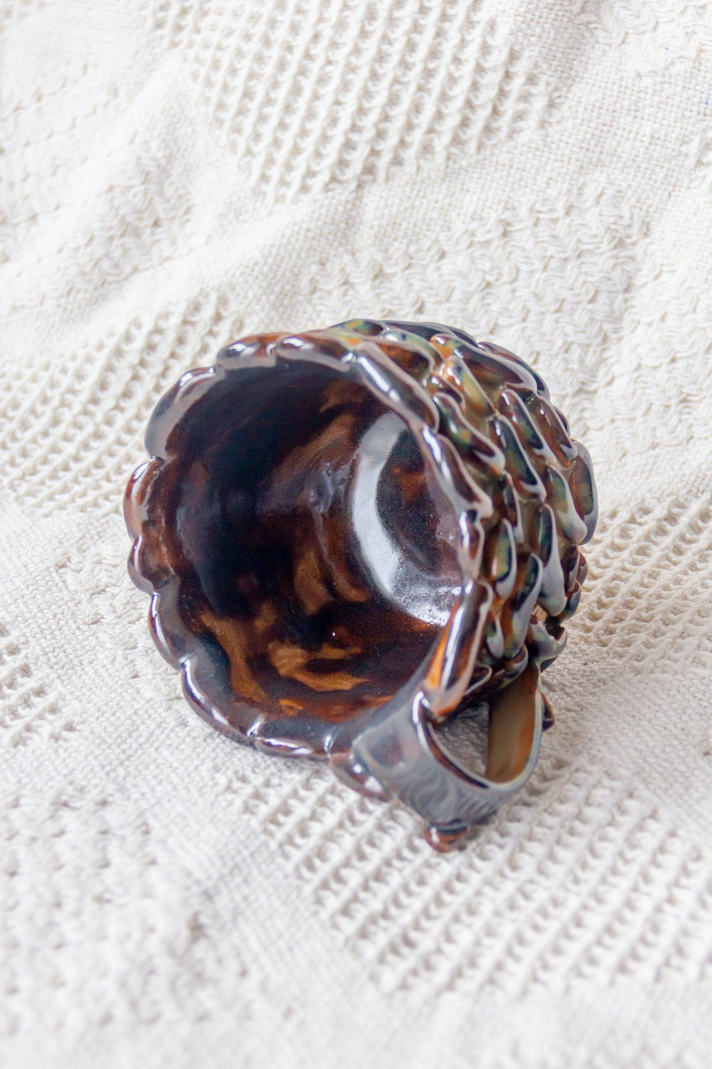 Kubek ceramiczny “Shrooms” beżowo-brązowy