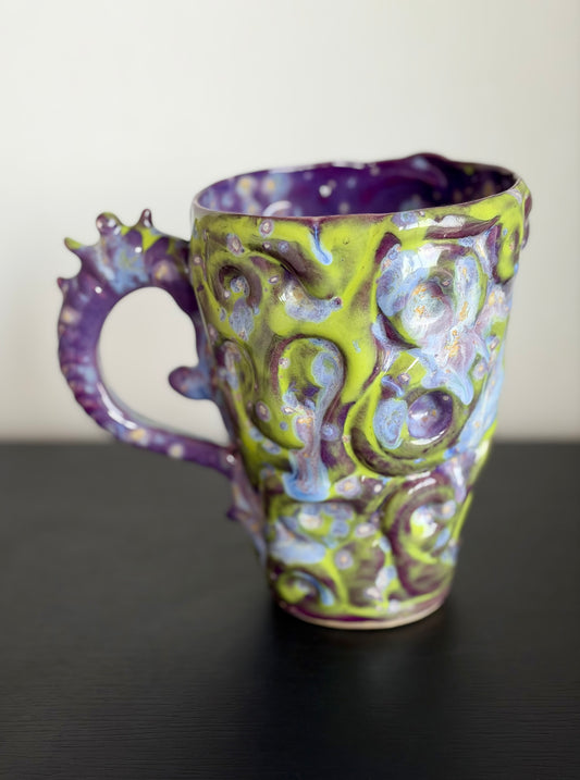 Kubek ceramiczny „Twist” fioletowo-zielony