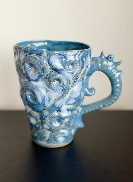 Kubek ceramiczny „Twist” niebieski