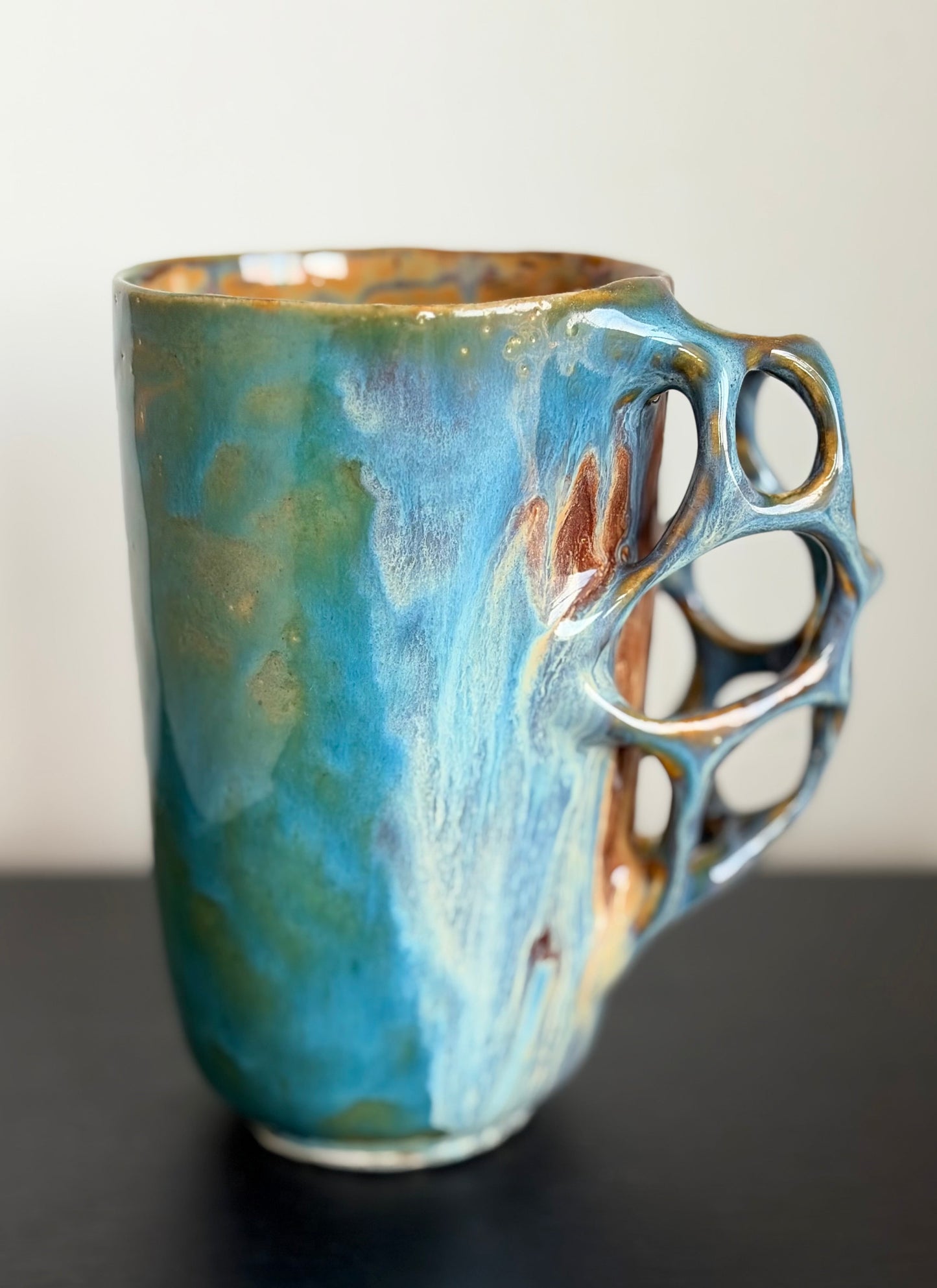 Kubek ceramiczny “Tripto” turkusowy