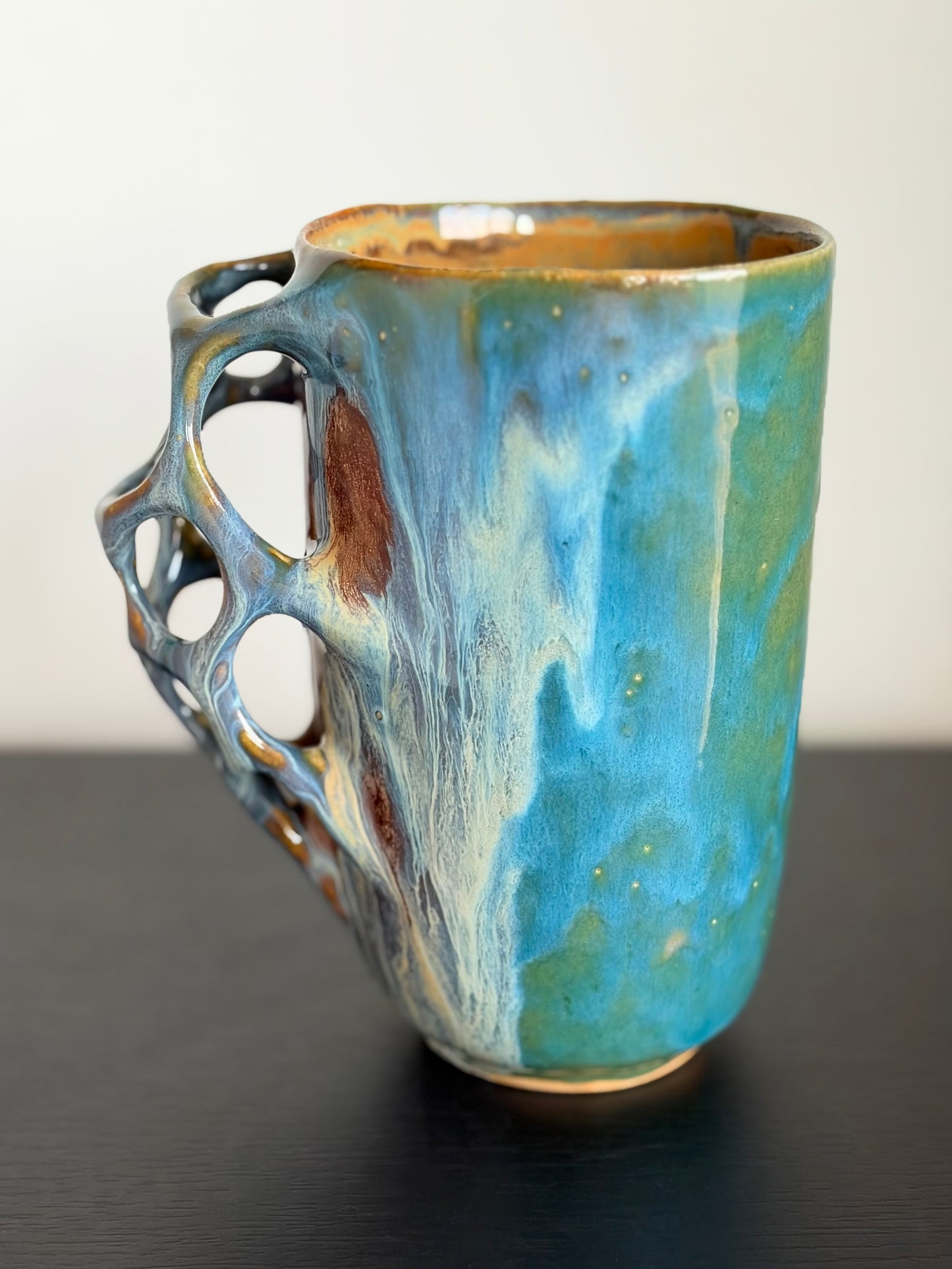 Kubek ceramiczny “Tripto” turkusowy