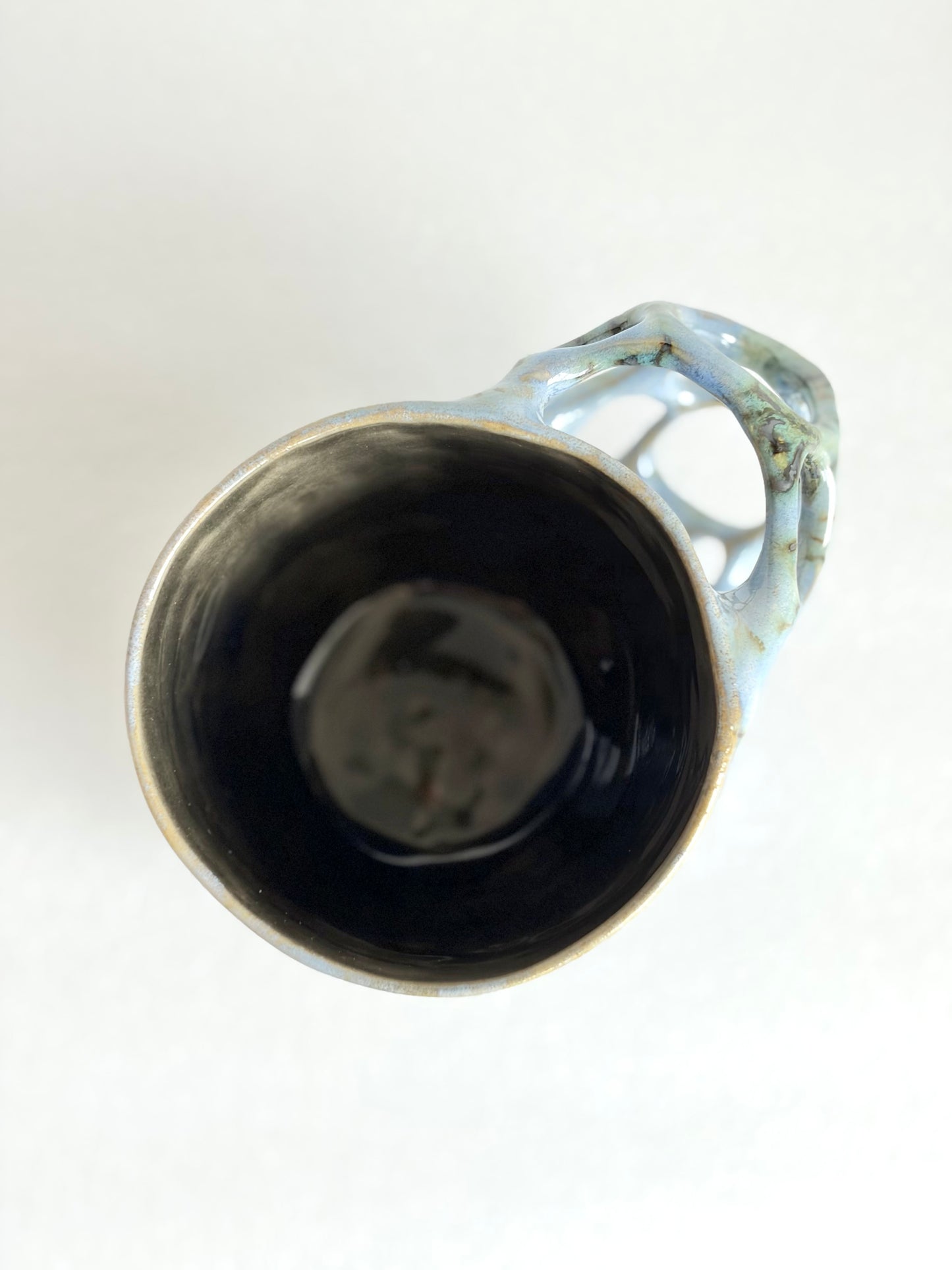 Kubek ceramiczny „Tripto” niebieski w plamy