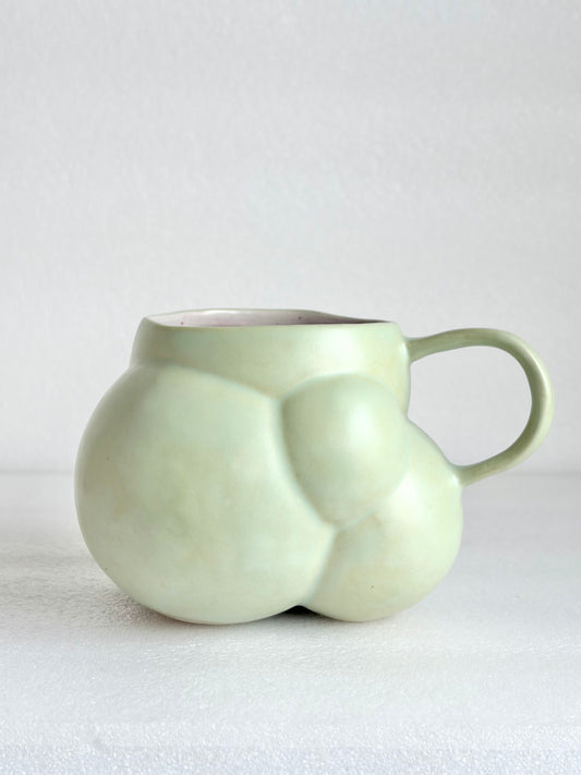 Kubek ceramiczny “Bubbles 3” zielono-różowy
