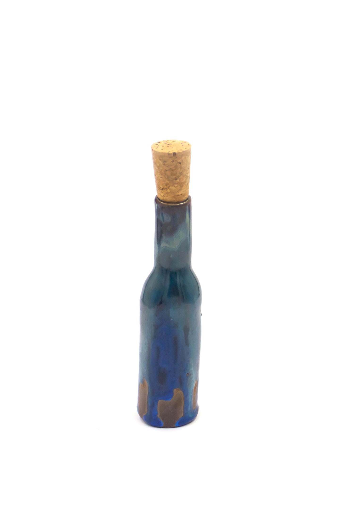 Buteleczka ceramiczna w kolorze granatowym