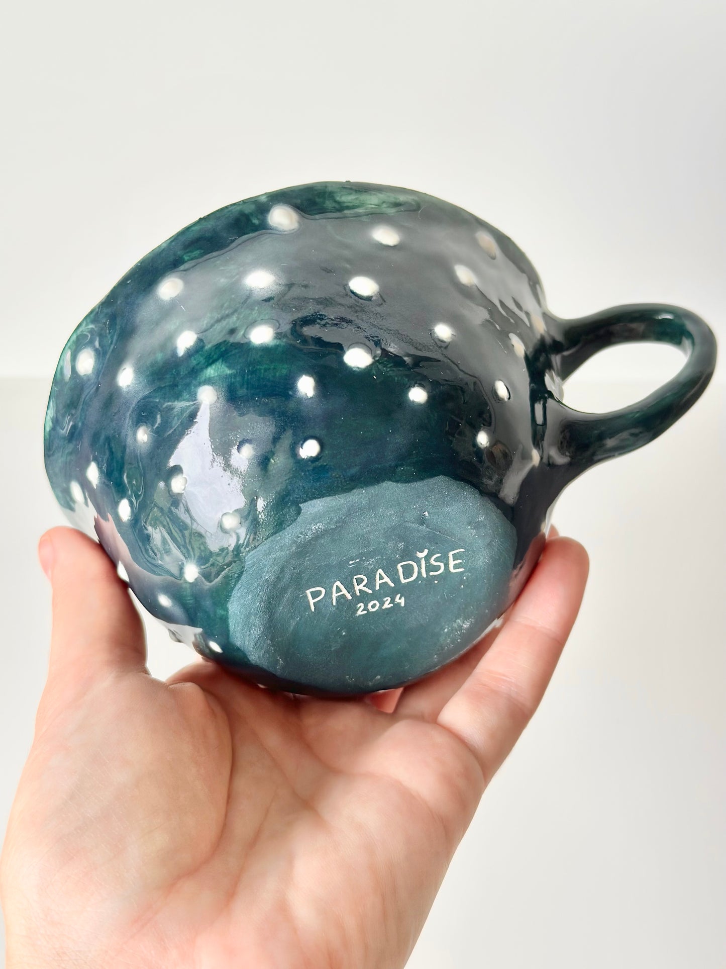 Mug en porcelaine plaqué or