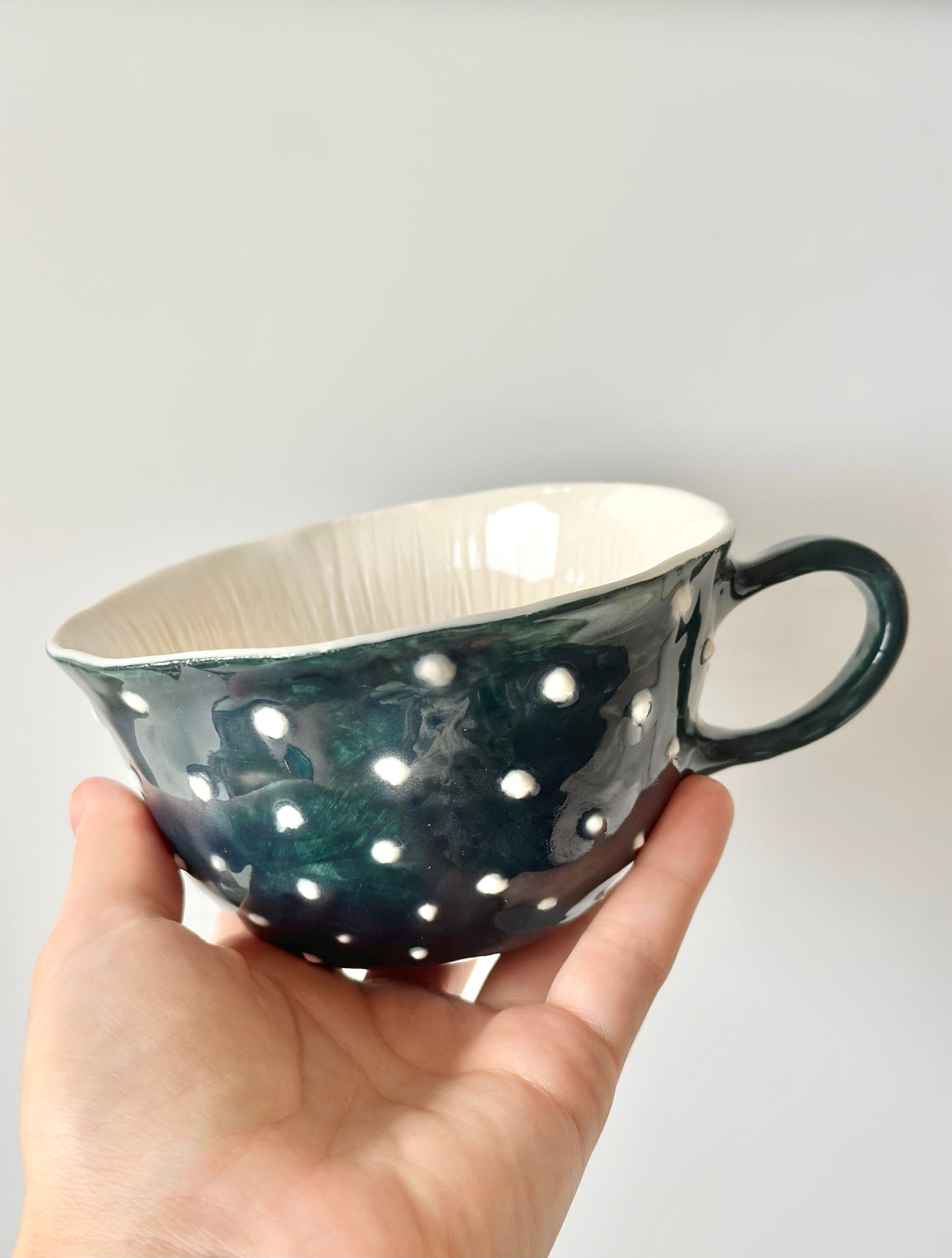 Mug en porcelaine plaqué or