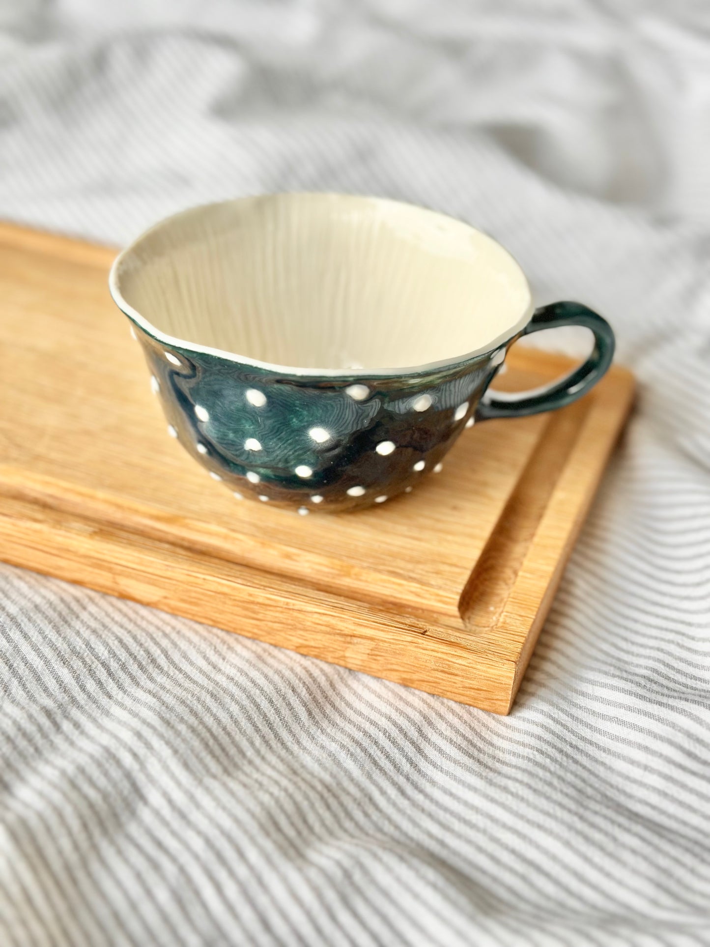 Mug en porcelaine plaqué or