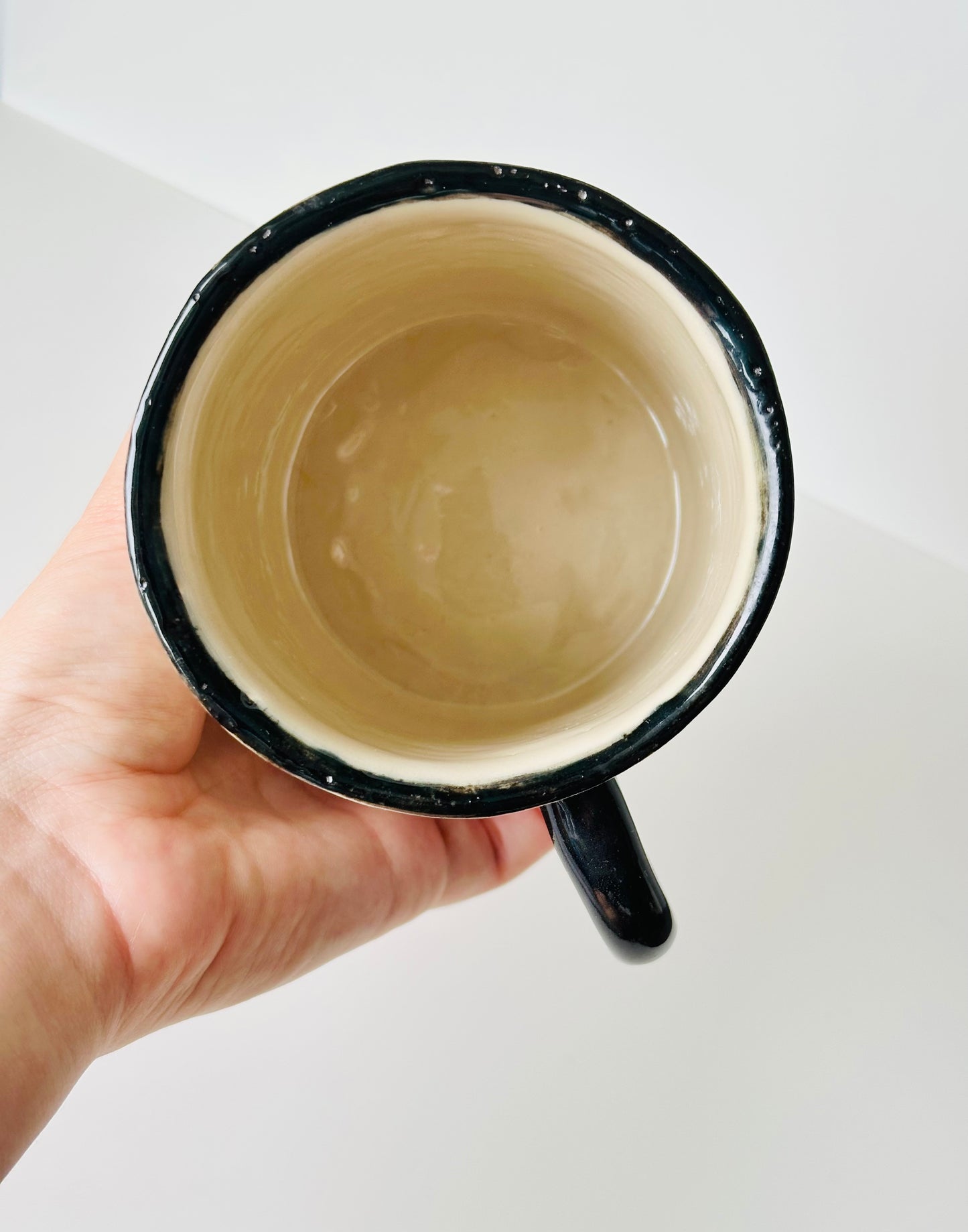 Mug en porcelaine plaqué or