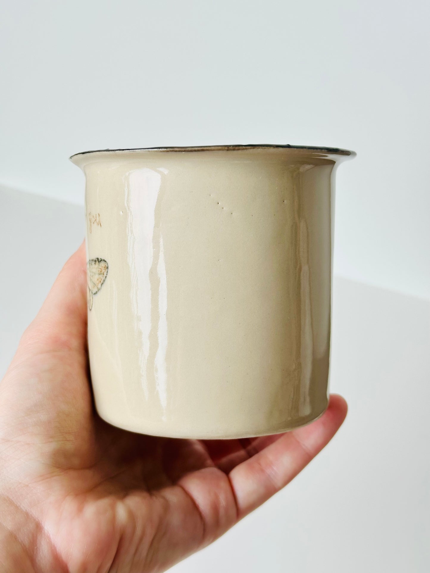 Mug en porcelaine plaqué or