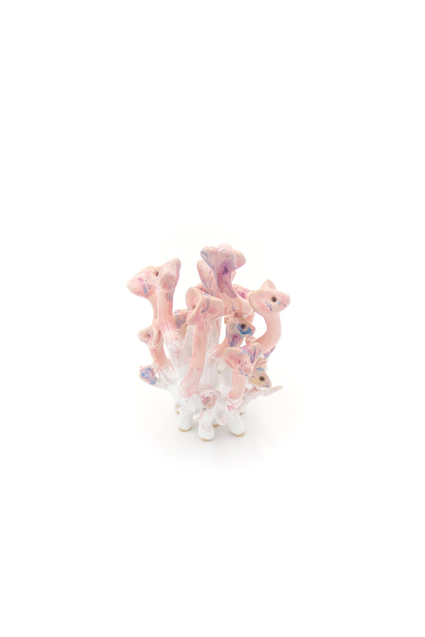 Werling pierworodny ceramiczny w kolorze biało-różowym