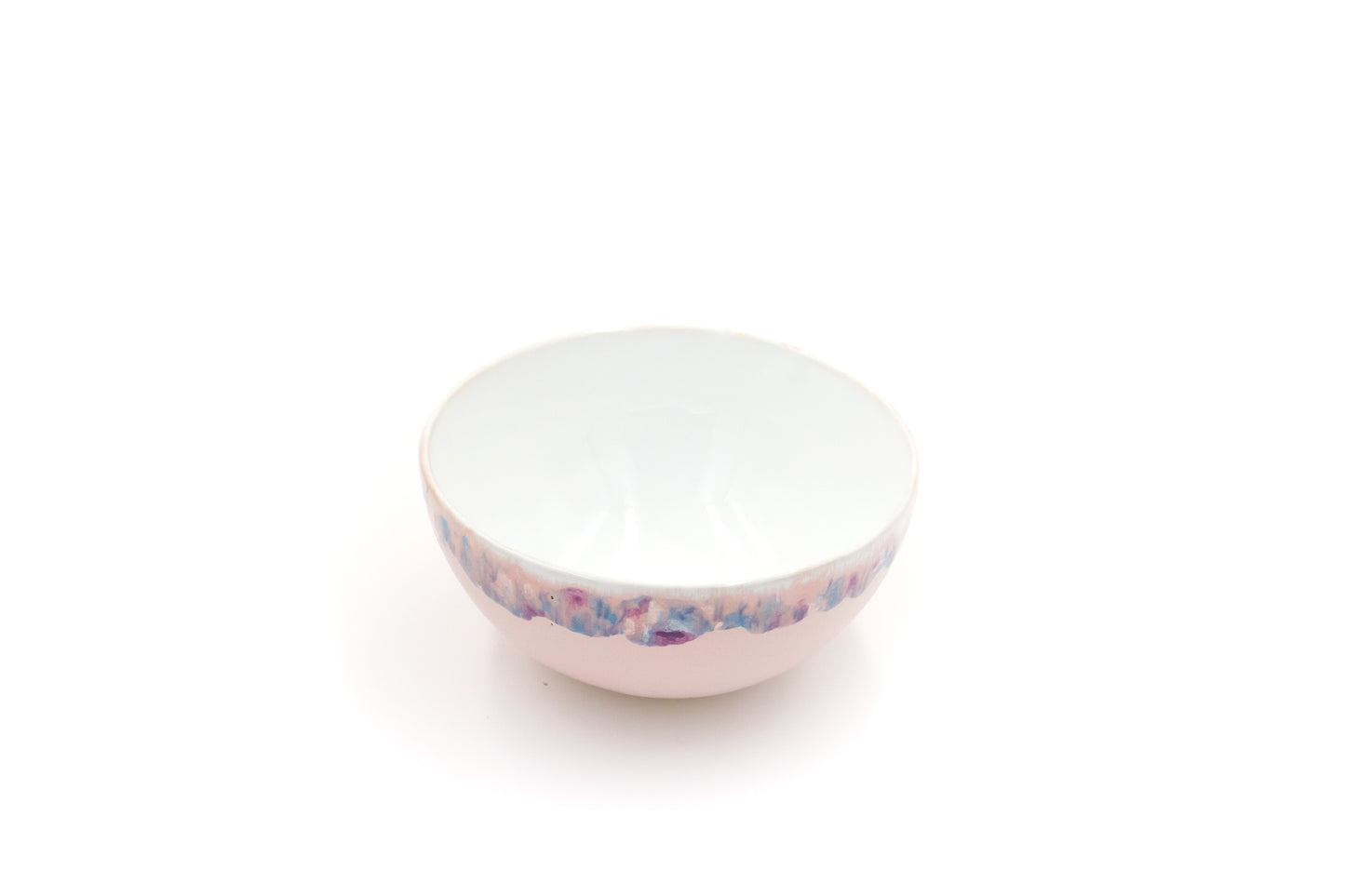 Miseczka ceramiczna w kolorze biało-różowym