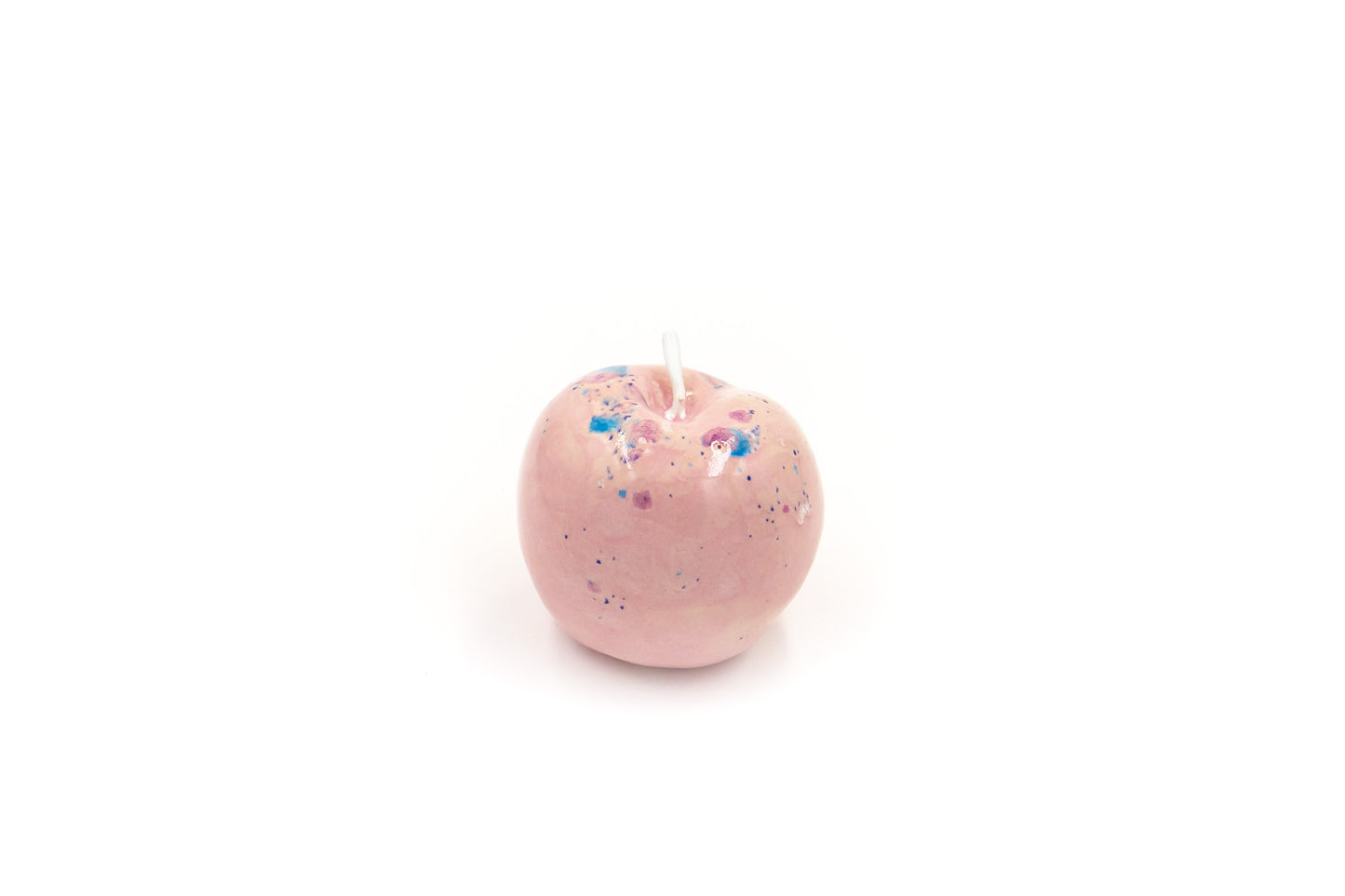 Jabłko ceramiczne w kolorze różowym