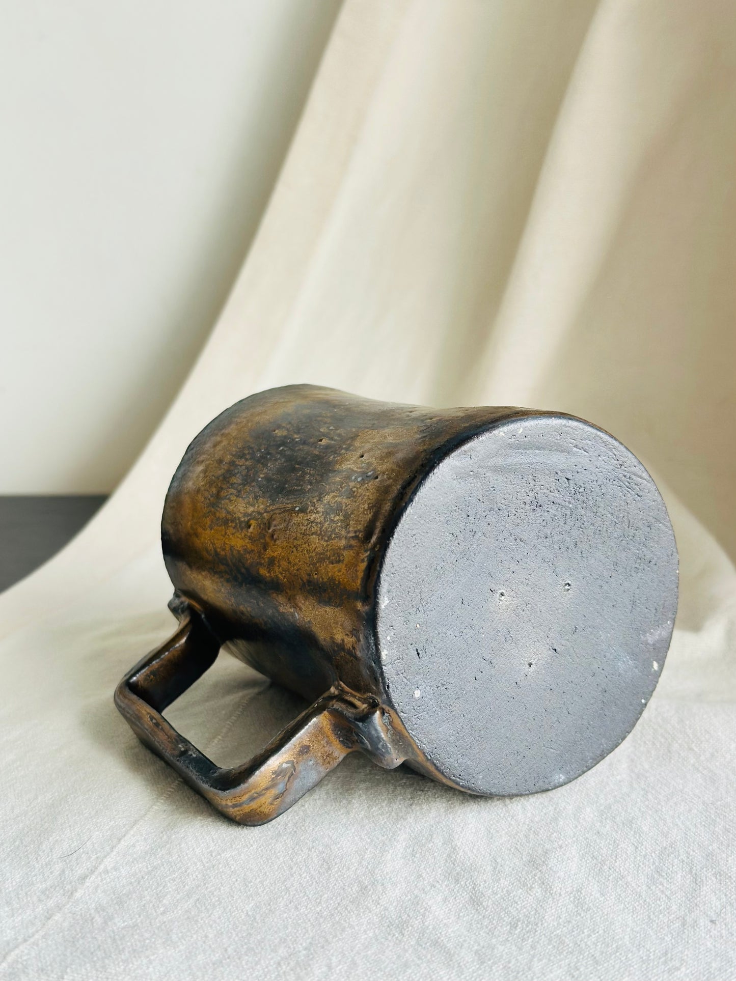 Mug en céramique « Champignons » marron et beige