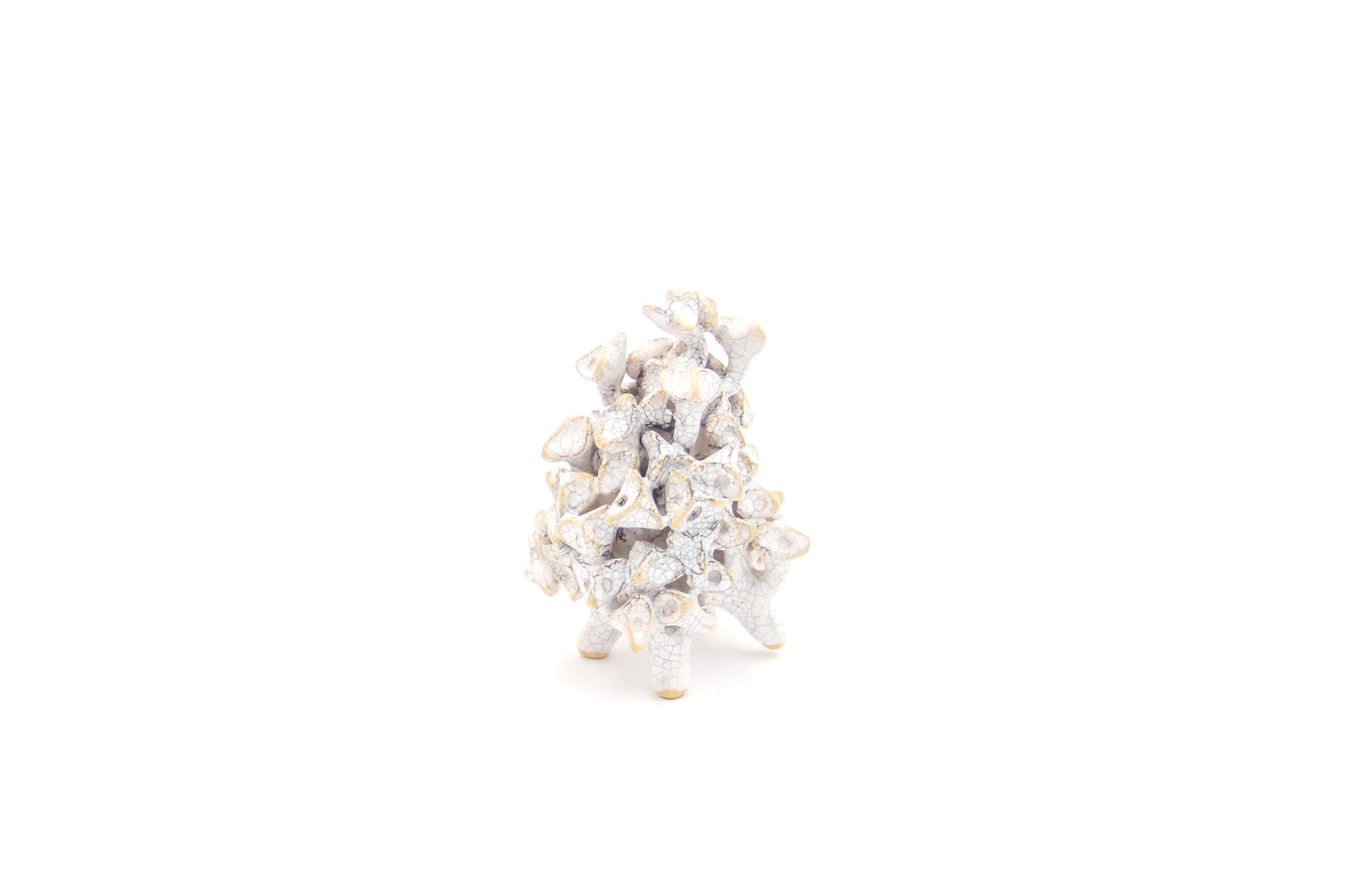 Werling pierworodny ceramiczny w kolorze białym z efektem krakle
