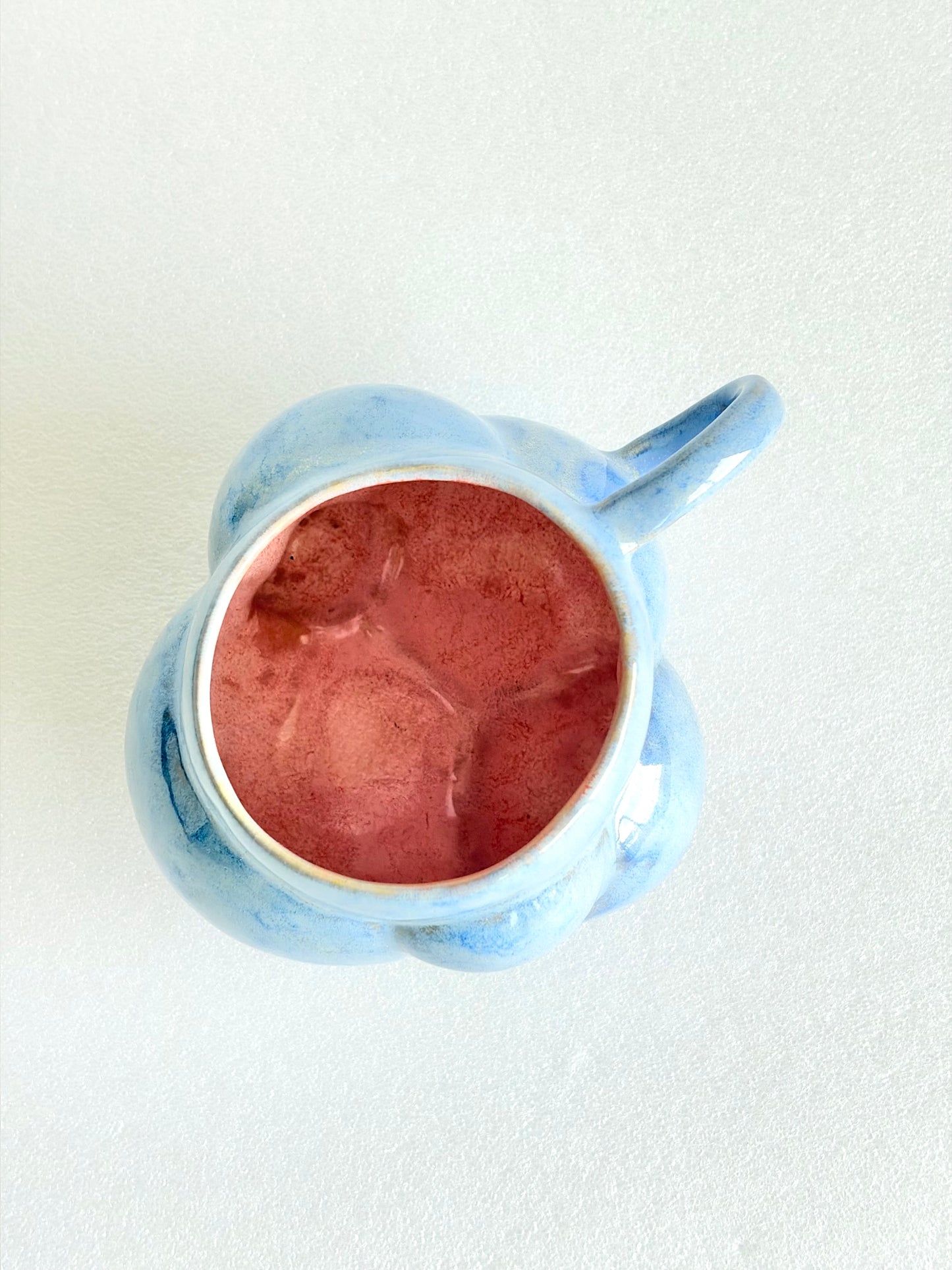 Kubek ceramiczny “Bubbles 3” niebiesko-różowy
