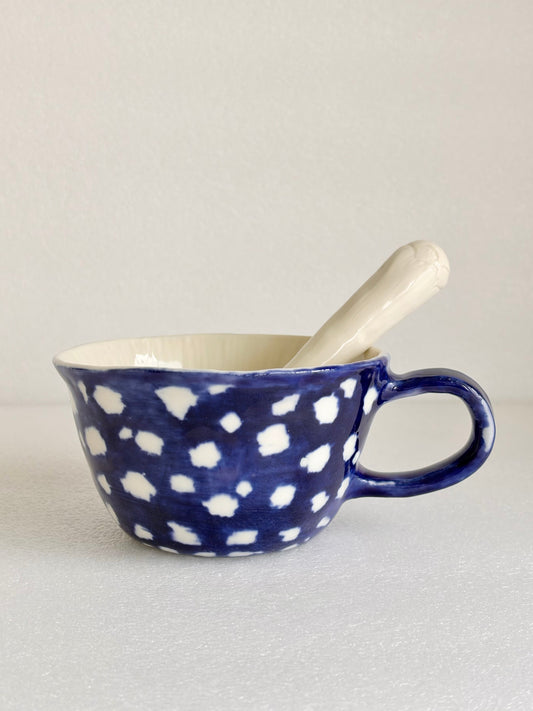 Filiżanka porcelanowa „grzybek” z łyżką