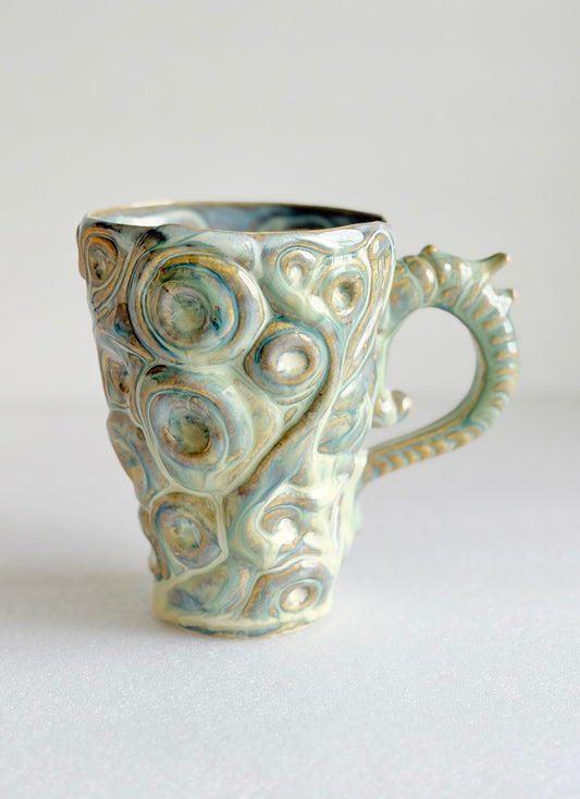 Kubek ceramiczny „Twist” turkusowo-zielony