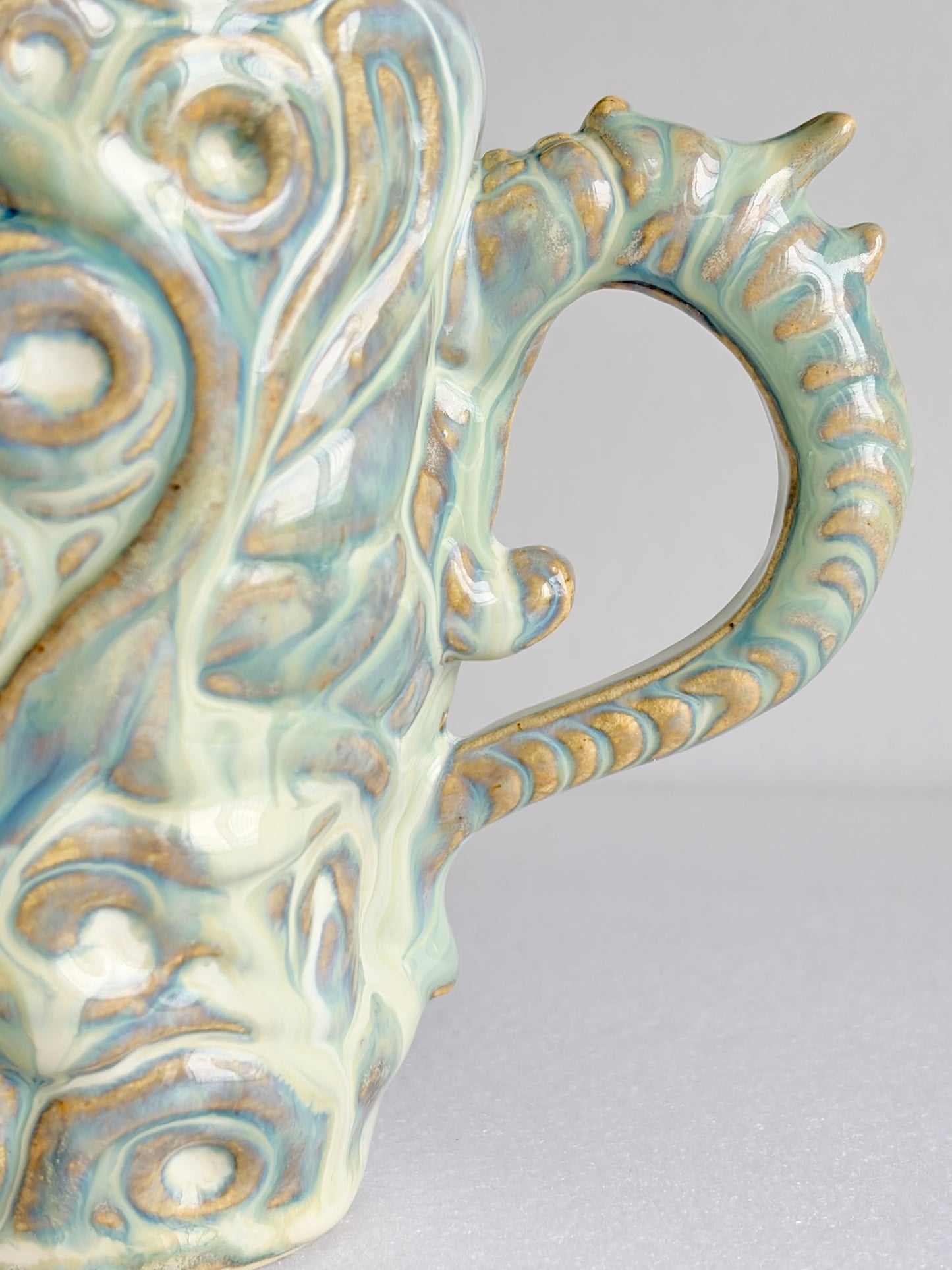 Kubek ceramiczny „Twist” turkusowo-zielony