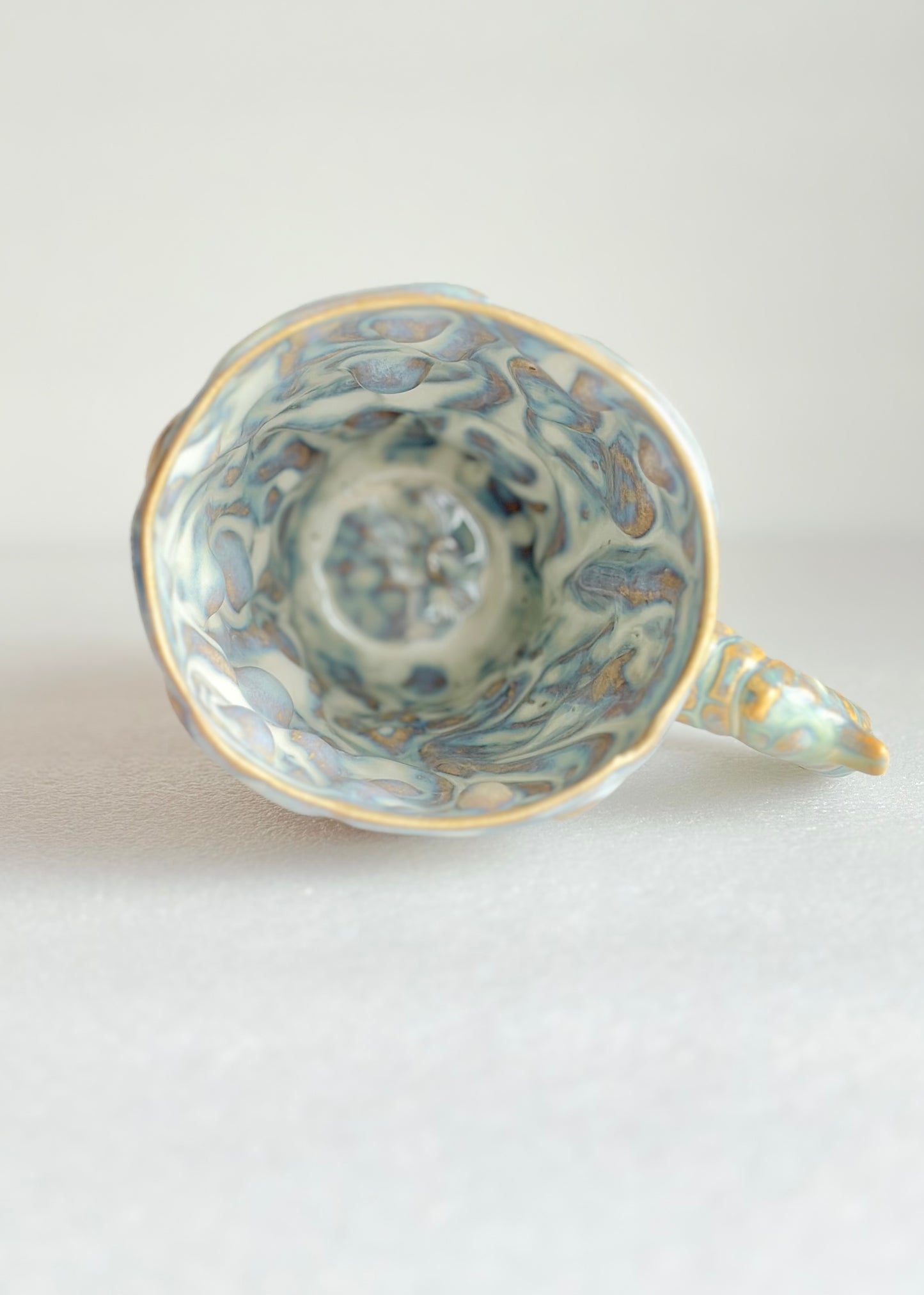 Kubek ceramiczny „Twist” turkusowo-zielony