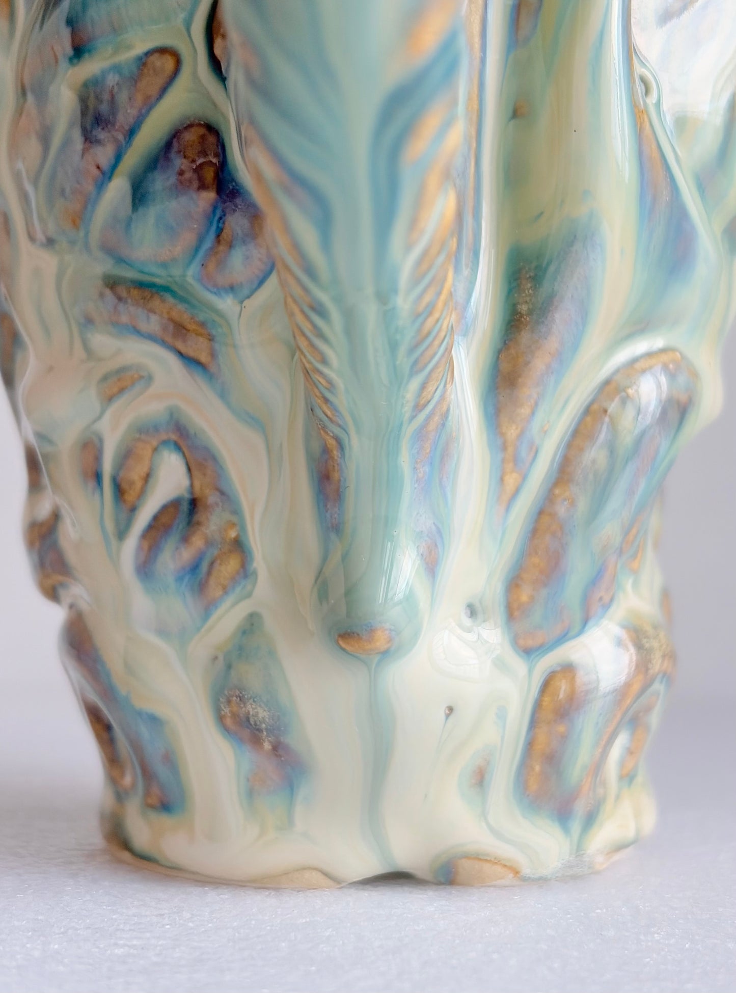 Kubek ceramiczny „Twist” turkusowo-zielony