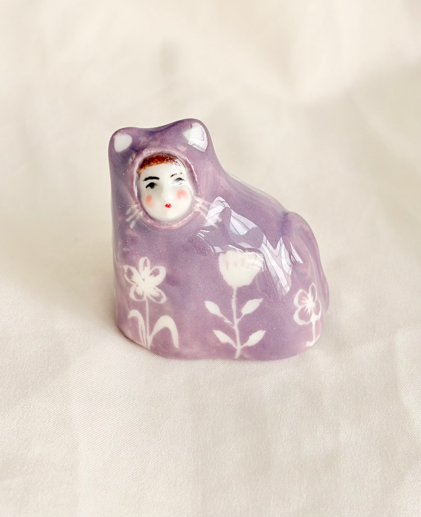 Figurka porcelanowa kotek