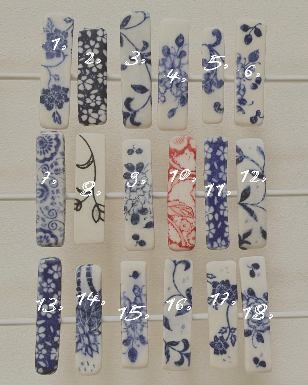 Porcelanowa spinka do włosów