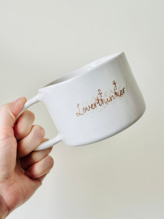 Mug en porcelaine plaqué or