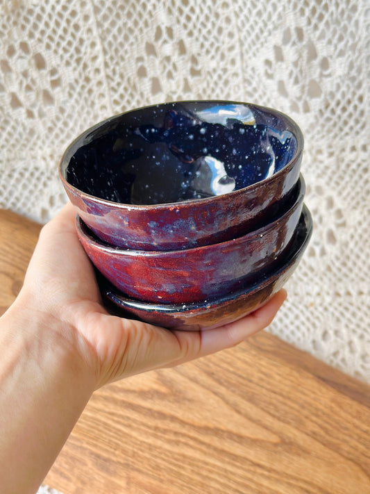 Bol en céramique marron et vert