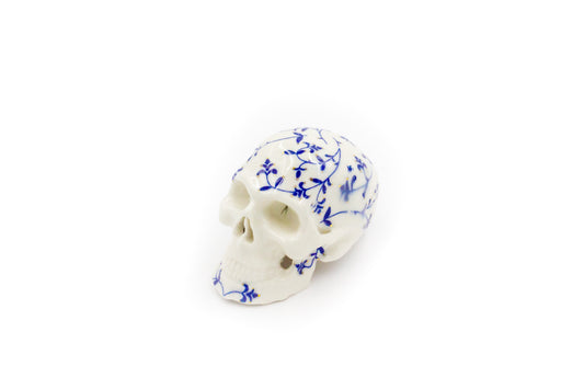 Crâne en porcelaine avec un motif