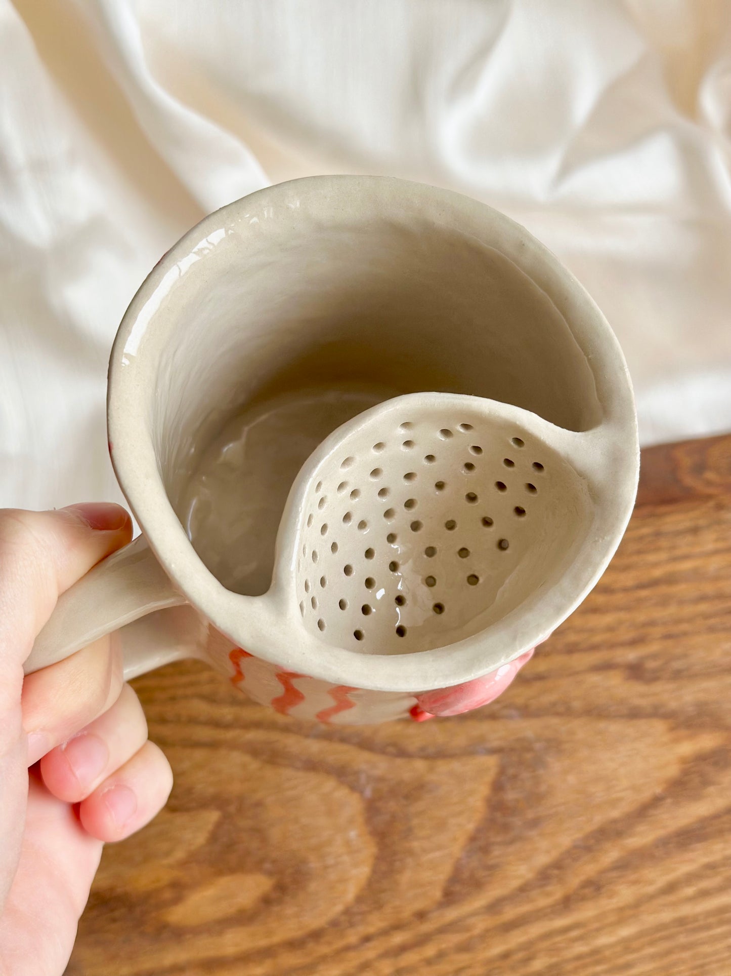 Mug en porcelaine plaqué or