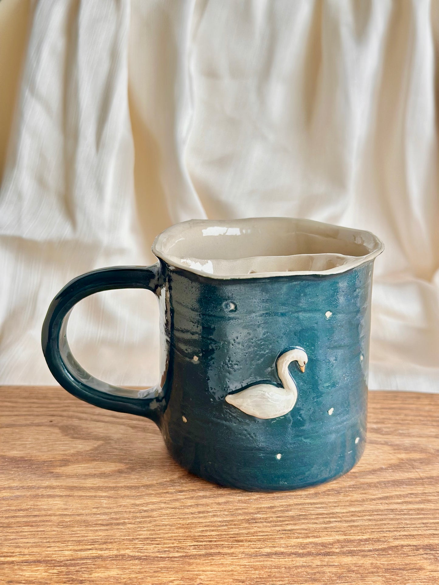 Mug en porcelaine plaqué or