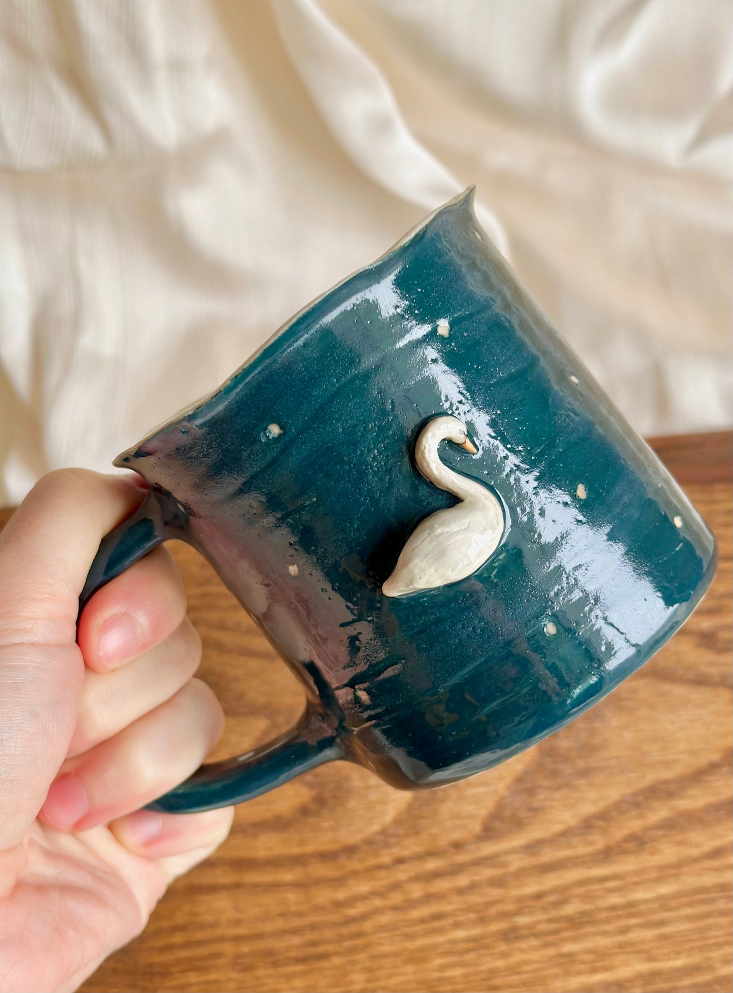 Mug en porcelaine plaqué or