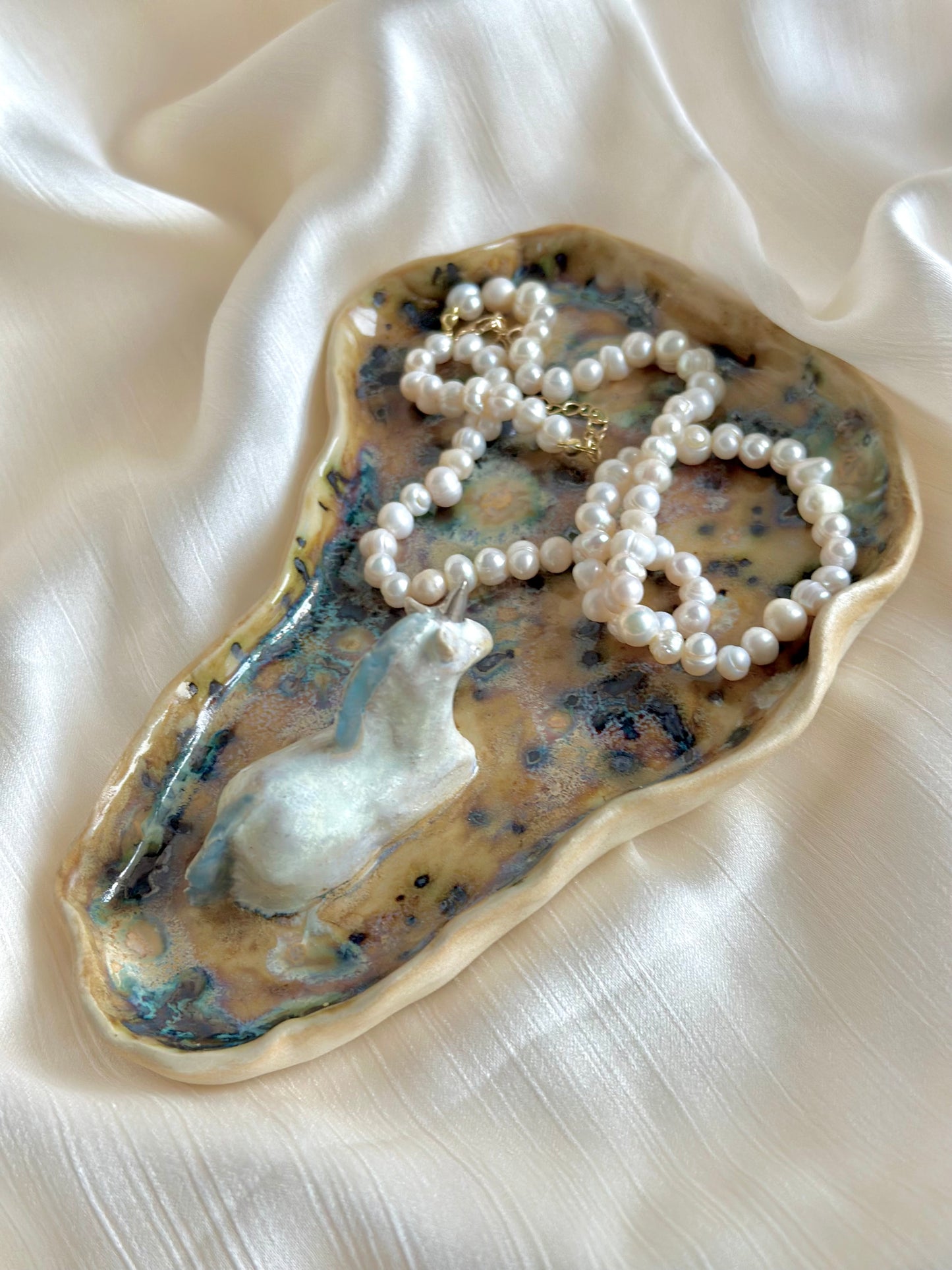 Podstawka na biżuterię z jednorożcem