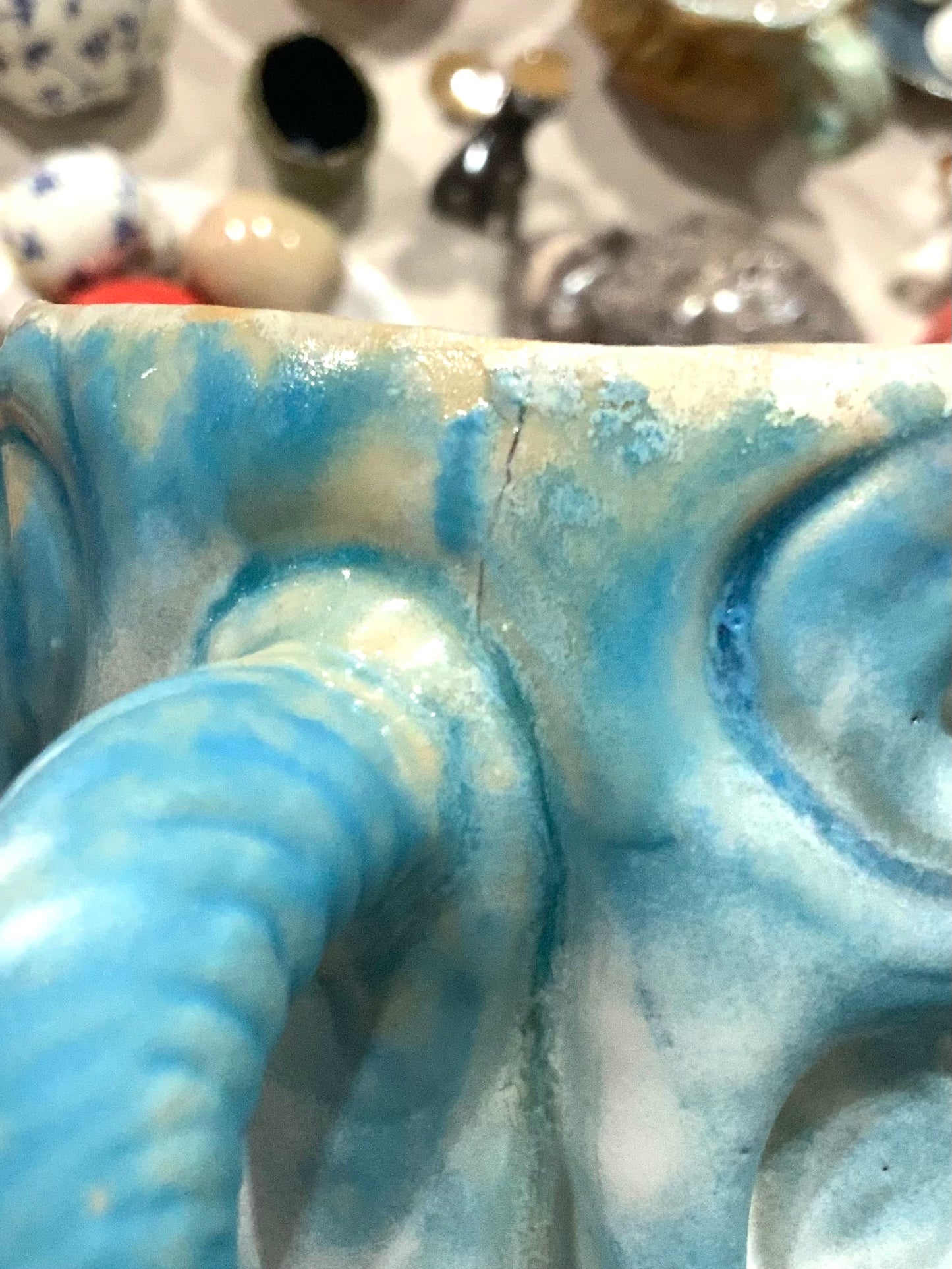 Kubek ceramiczny «Twist» brązowo-niebieski